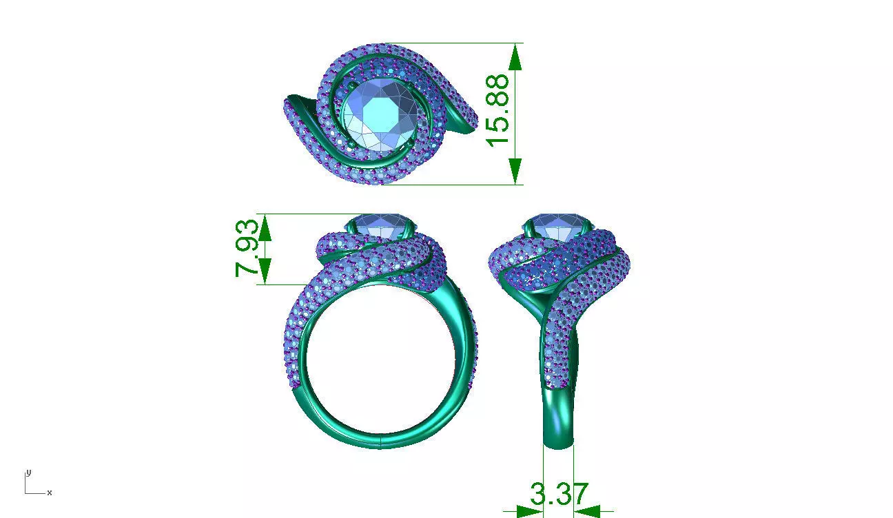 Trinity Ruban Ring-zlr0178 3D print model_9