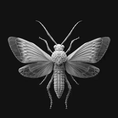 Ornate Grasshopper Pendant Sculpture 