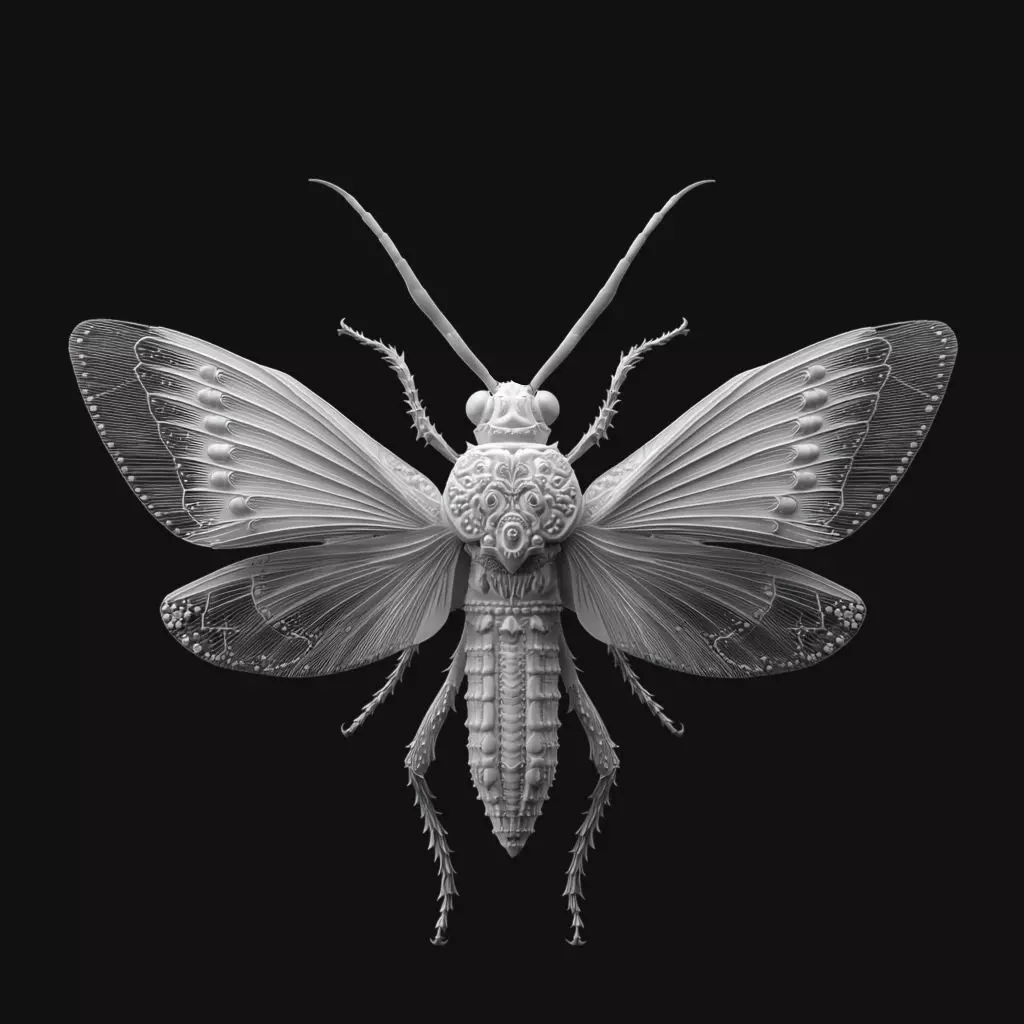 Ornate Grasshopper Pendant Sculpture 3D print model_0