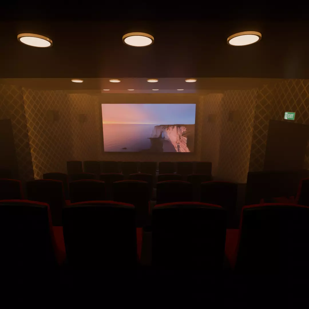 Theater 1 at the movie theater 3D model