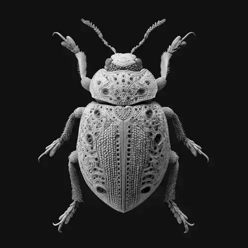 Textured Ladybug Pendant Sculpture