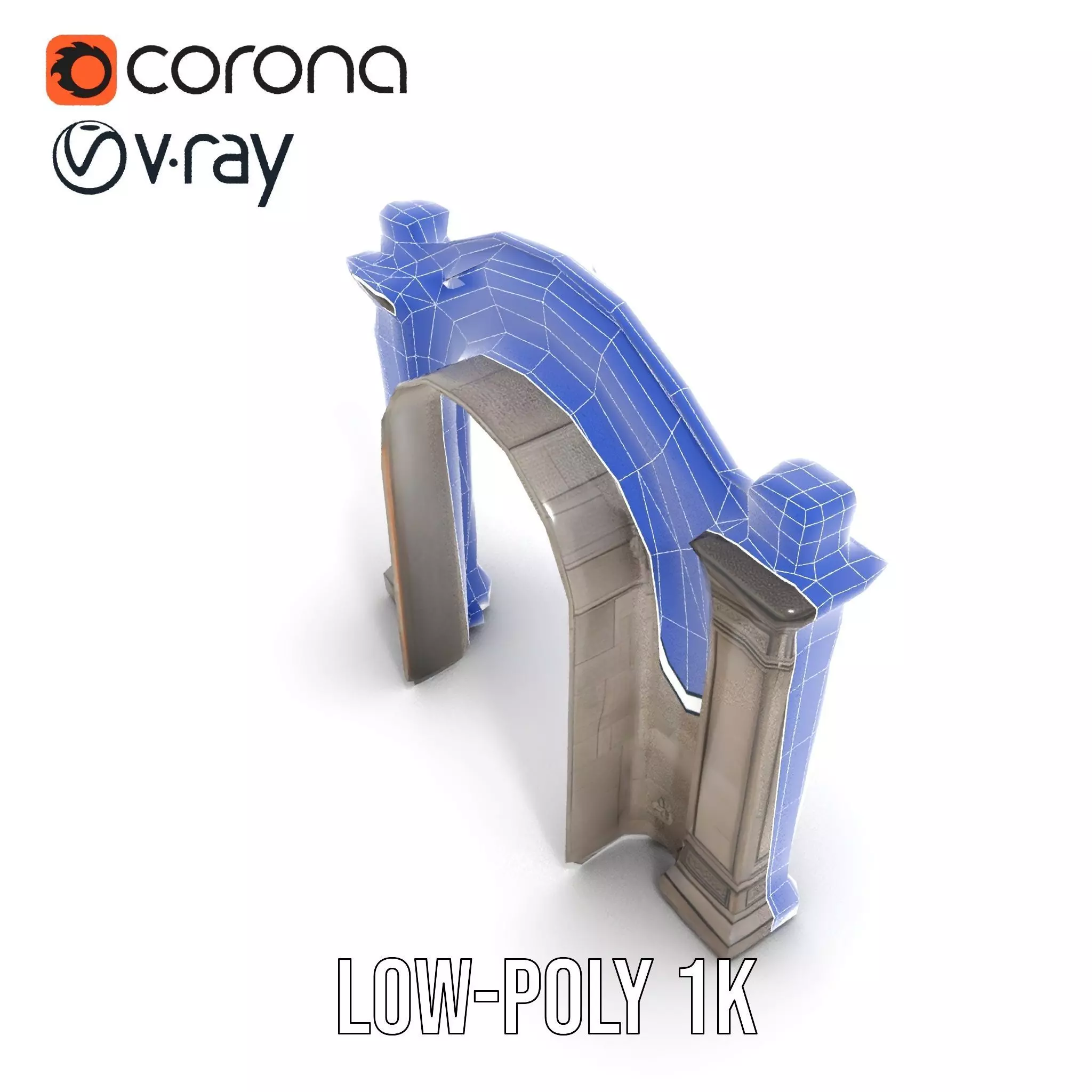 Classic Stone Arch model pack Low-poly 3D model_15