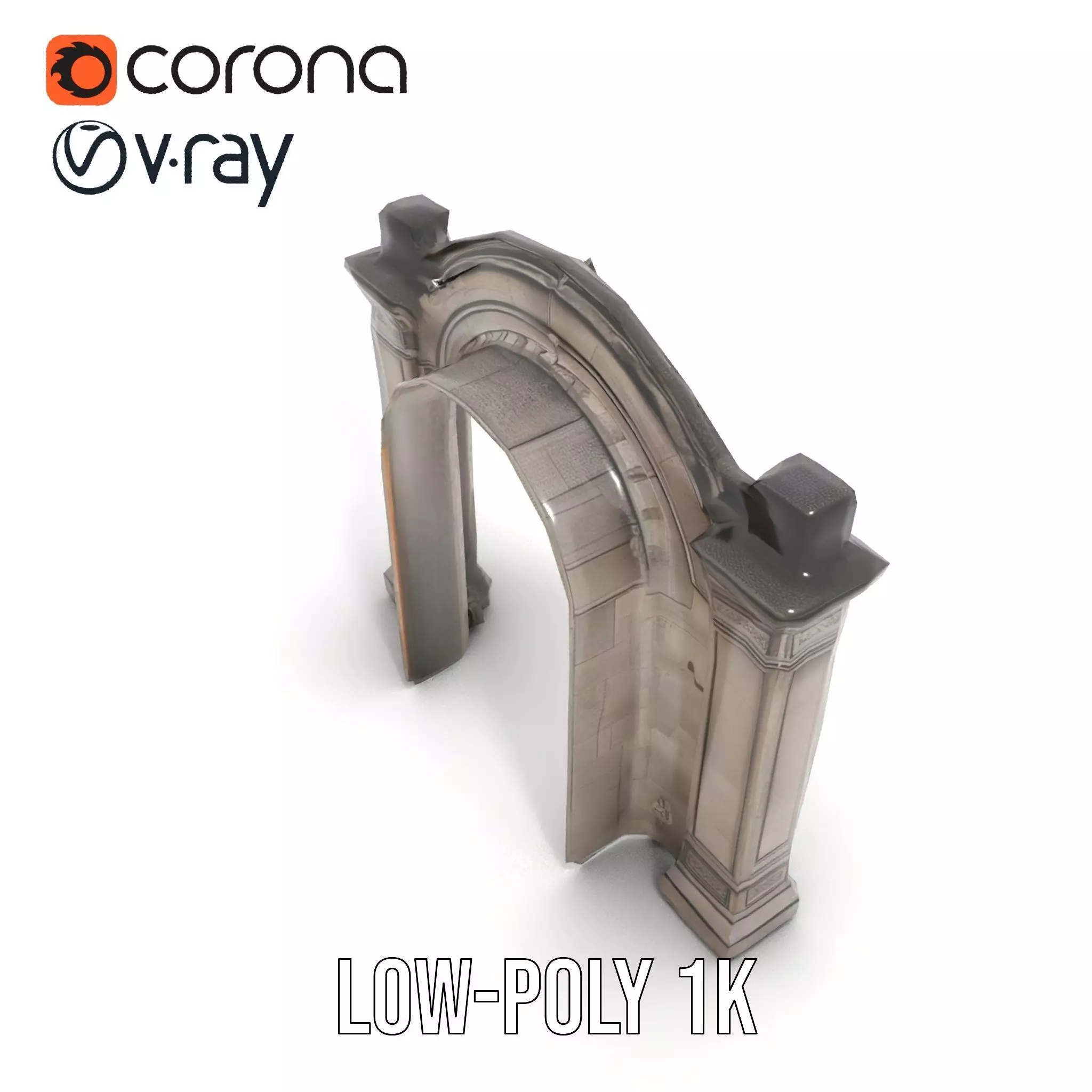 Classic Stone Arch model pack Low-poly 3D model_26
