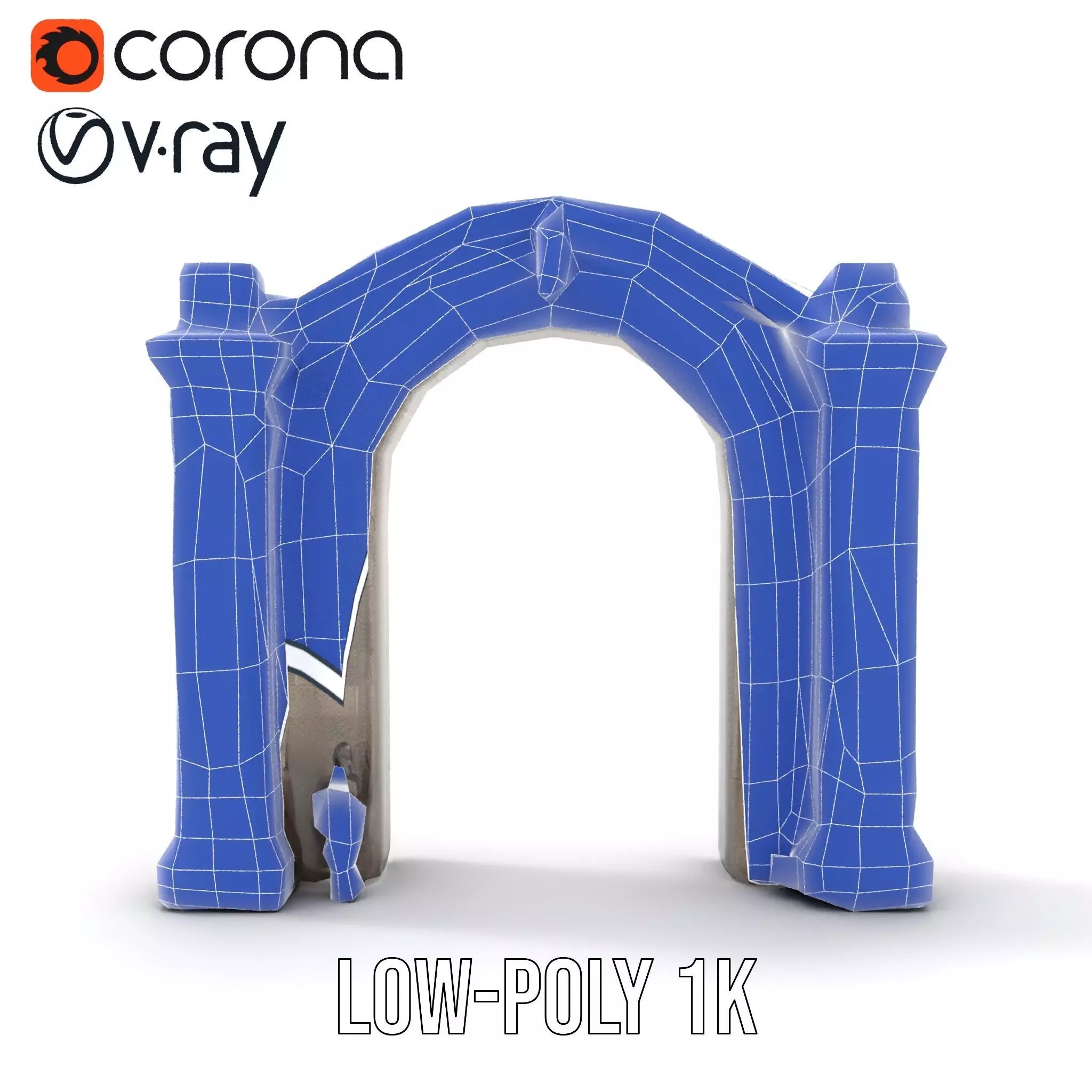 Classic Stone Arch model pack Low-poly 3D model_31