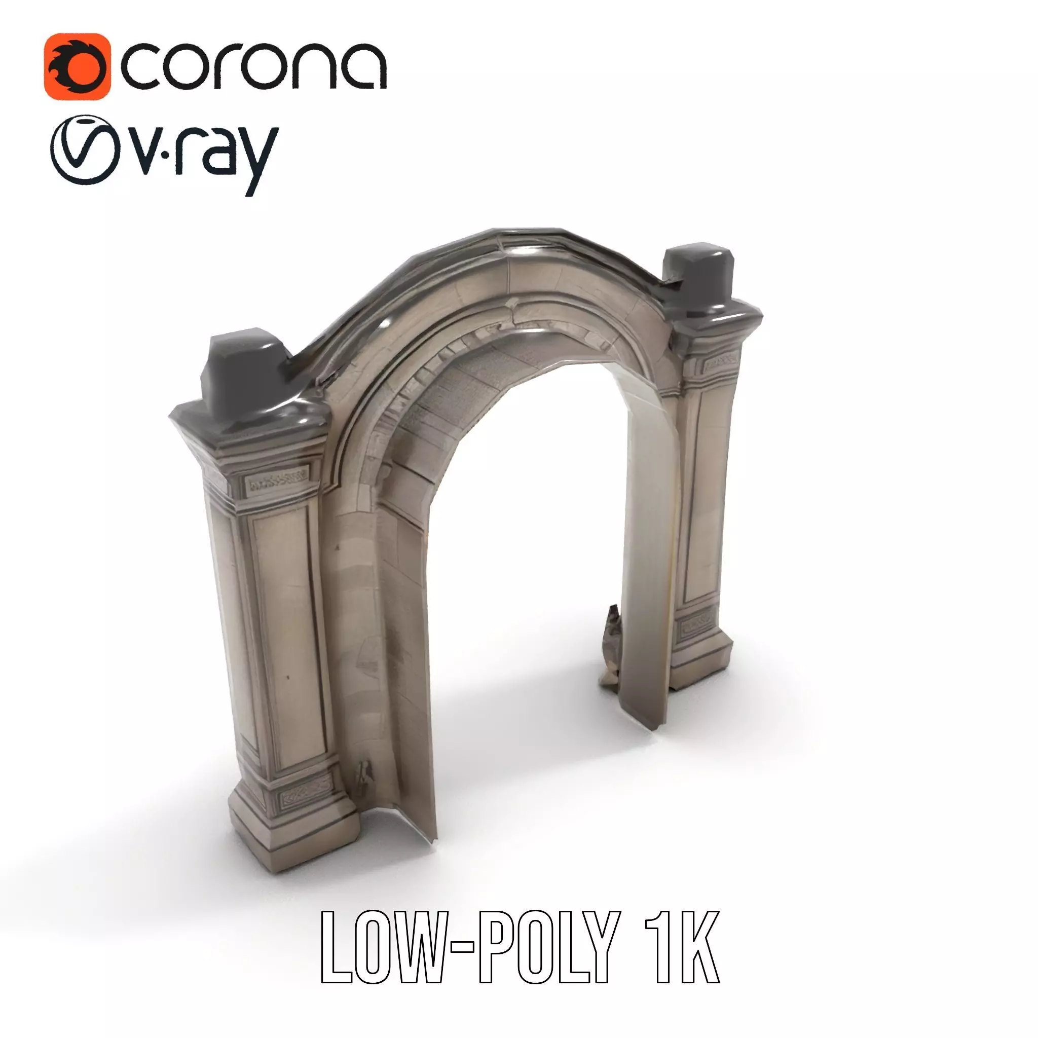 Classic Stone Arch model pack Low-poly 3D model_18