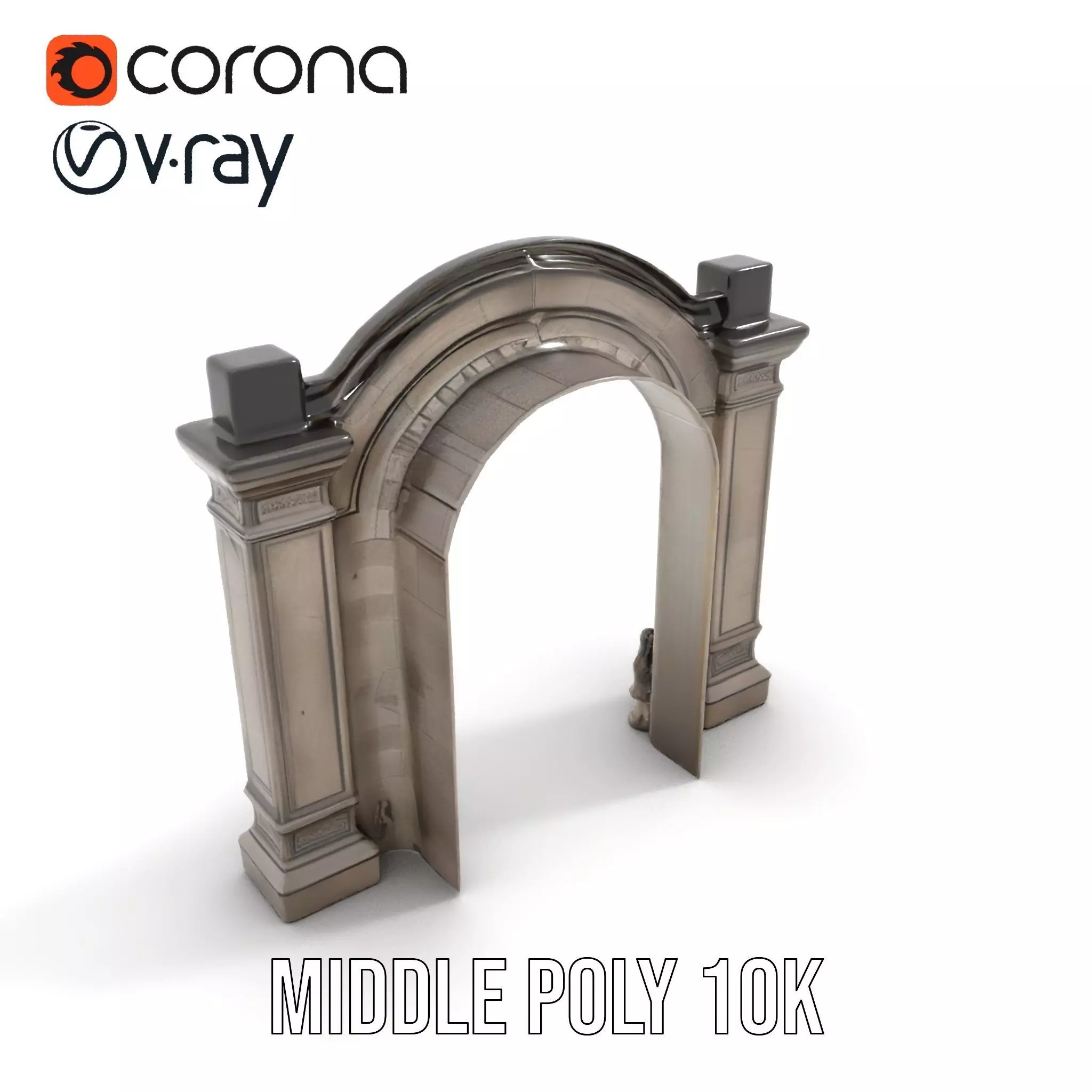 Classic Stone Arch model pack Low-poly 3D model_14