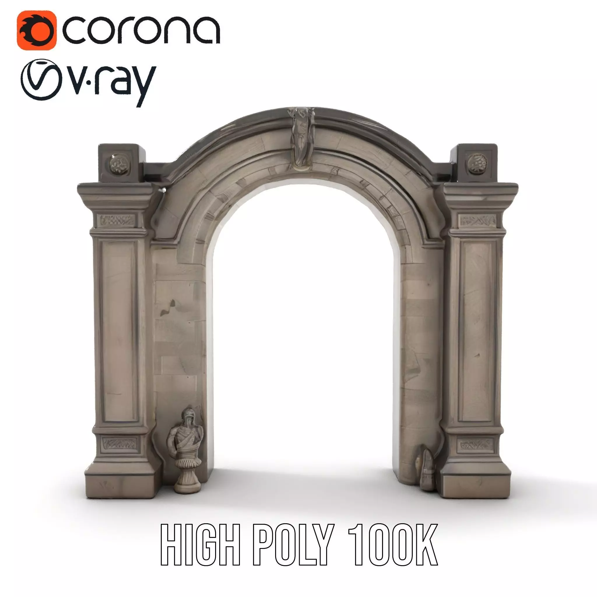 Classic Stone Arch model pack Low-poly 3D model_22