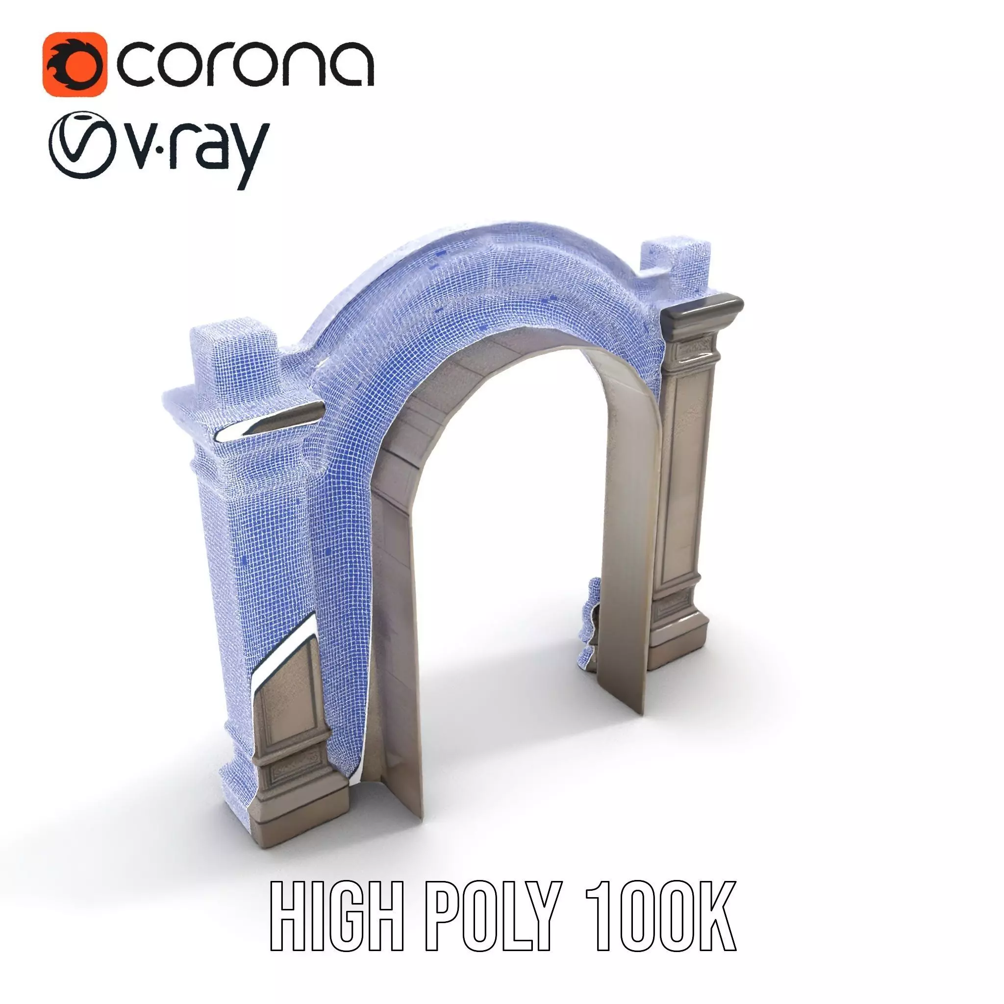 Classic Stone Arch model pack Low-poly 3D model_32