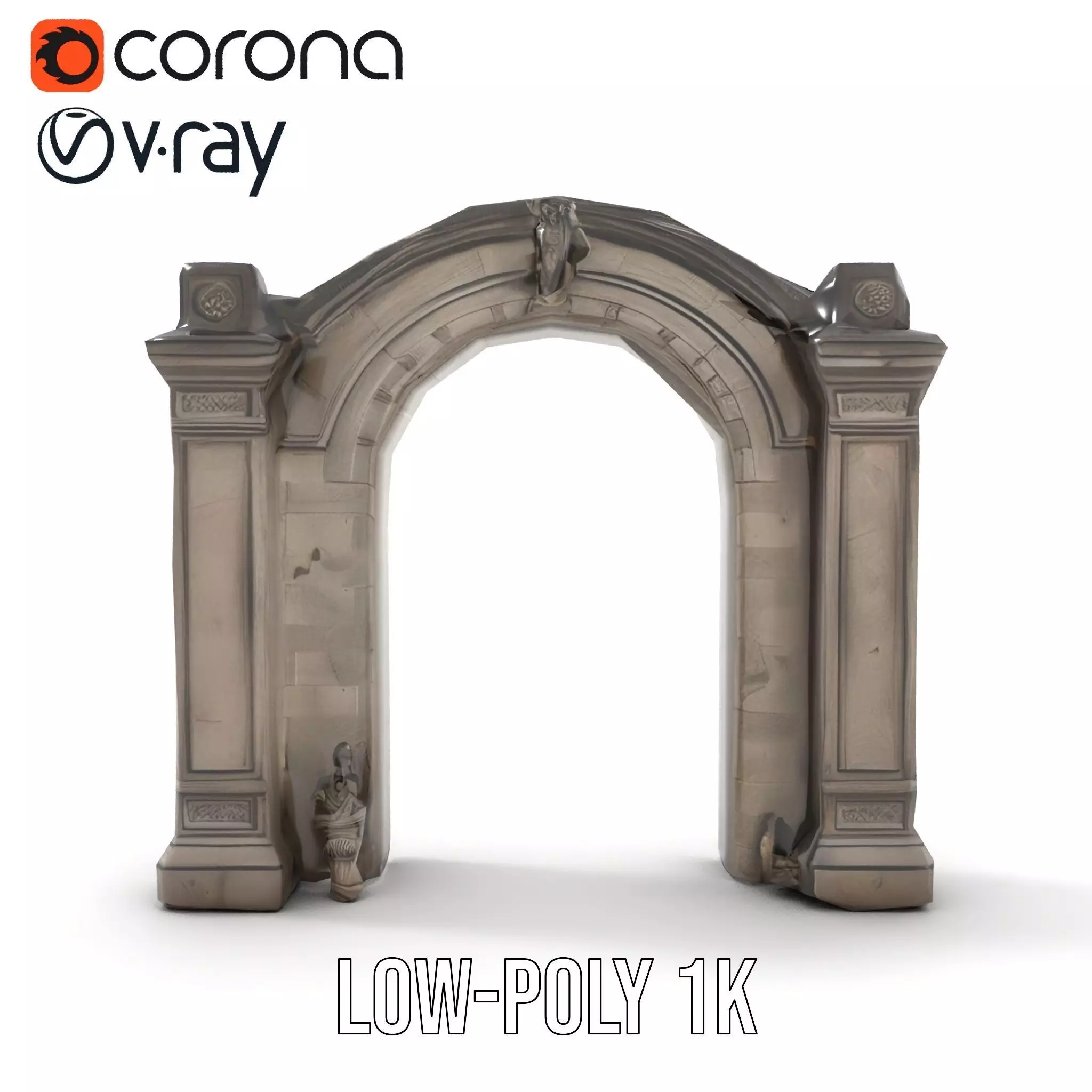 Classic Stone Arch model pack Low-poly 3D model_13