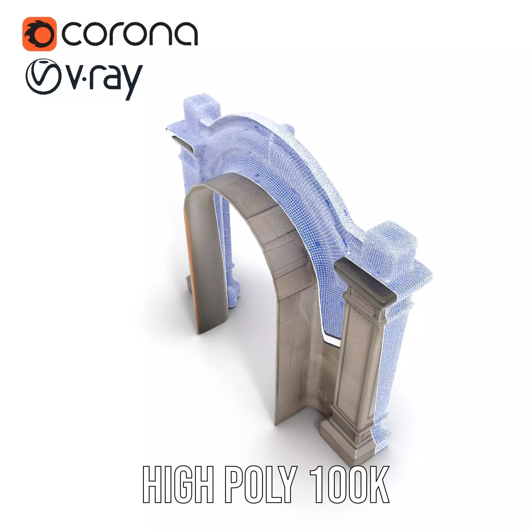 Classic Stone Arch model pack Low-poly 3D model_33