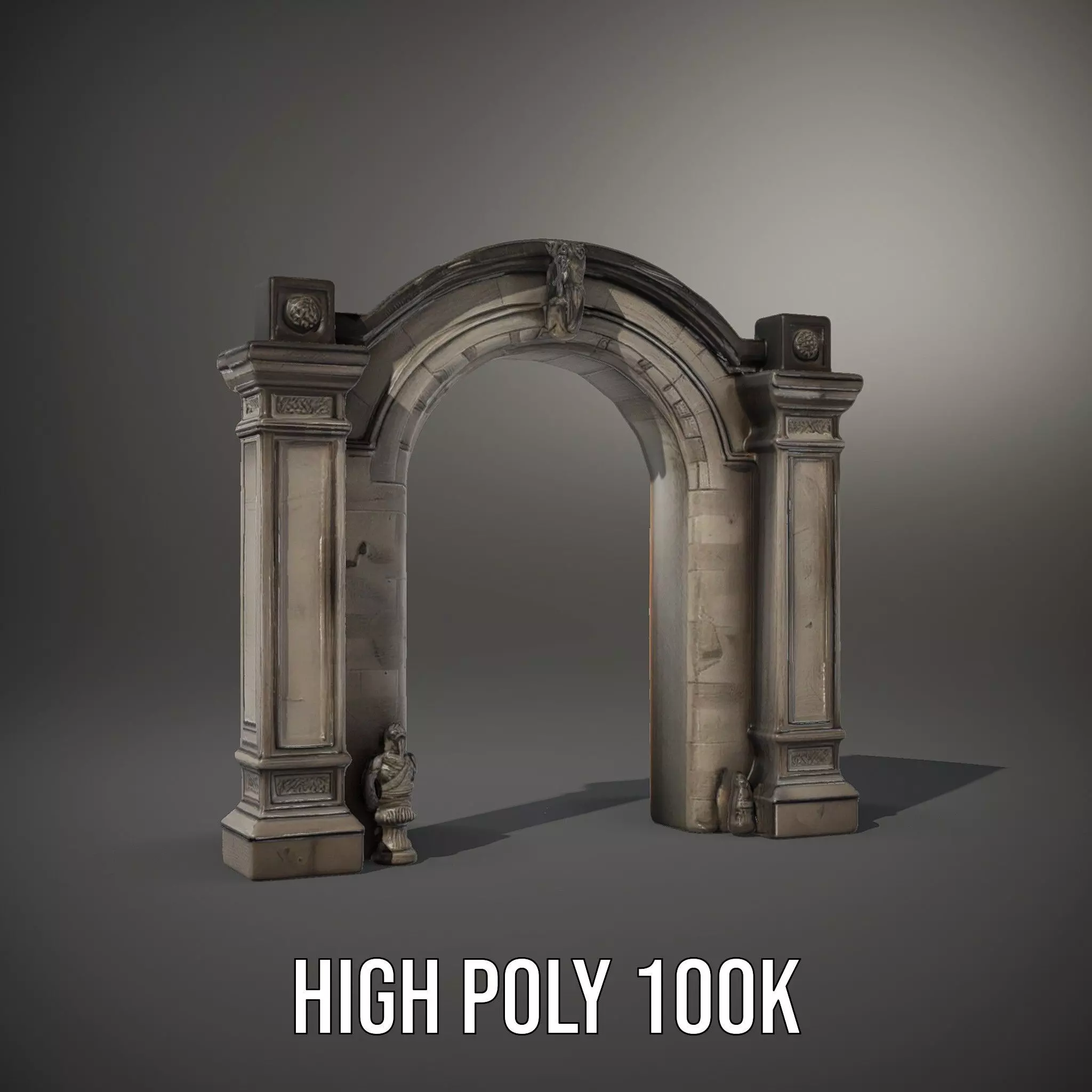 Classic Stone Arch model pack Low-poly 3D model_9