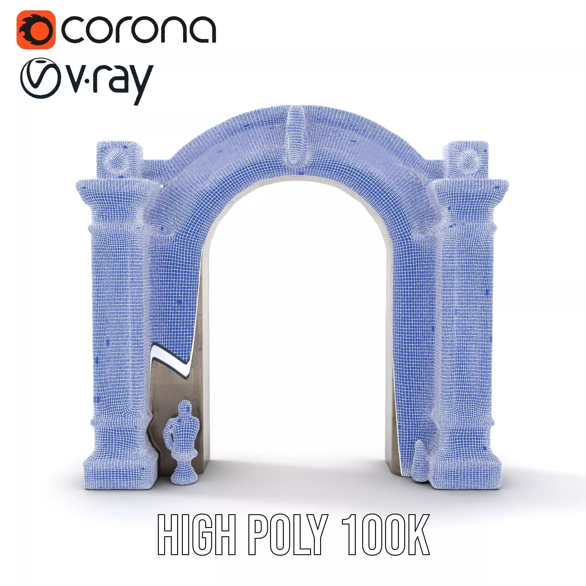 Classic Stone Arch model pack Low-poly 3D model_35