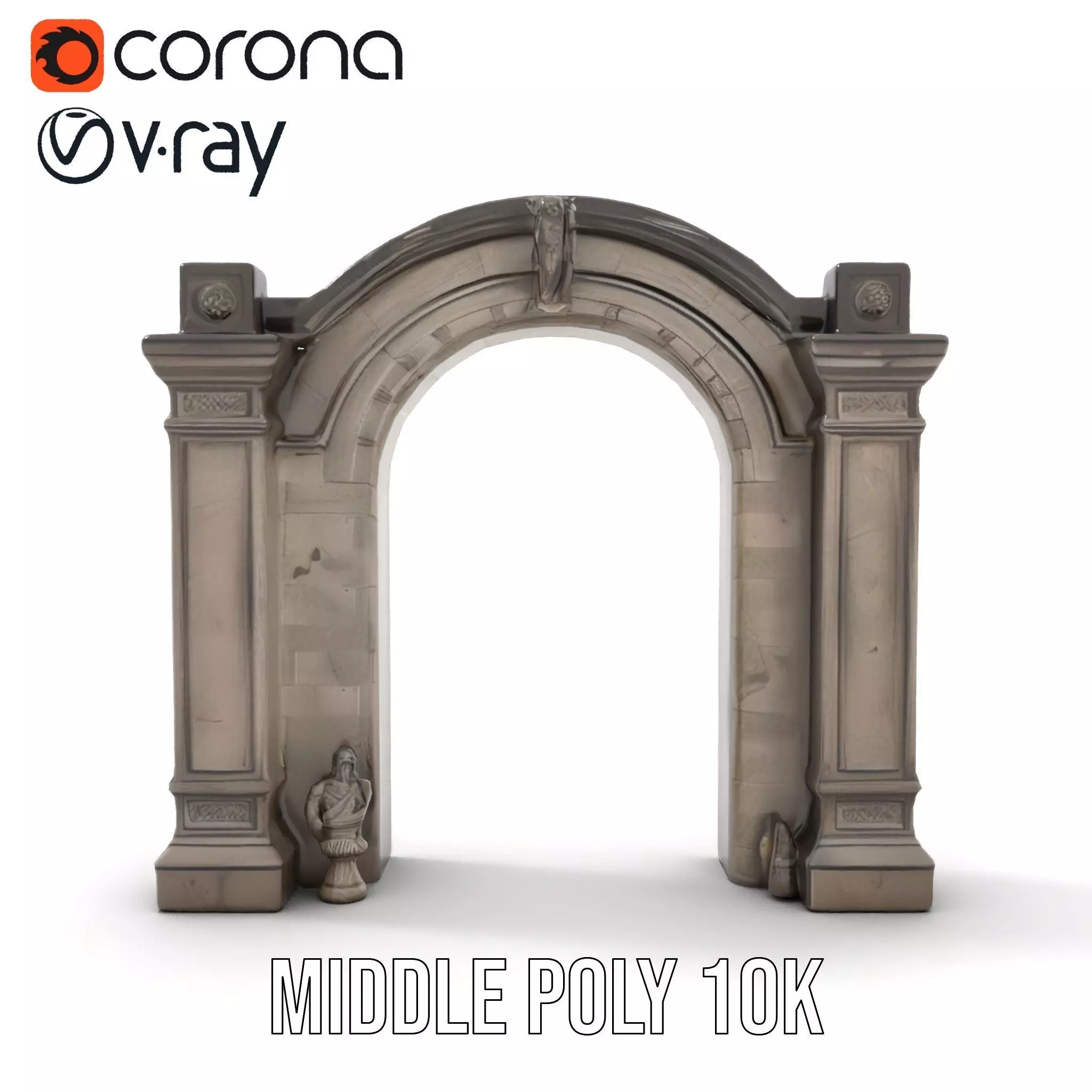 Classic Stone Arch model pack Low-poly 3D model_12