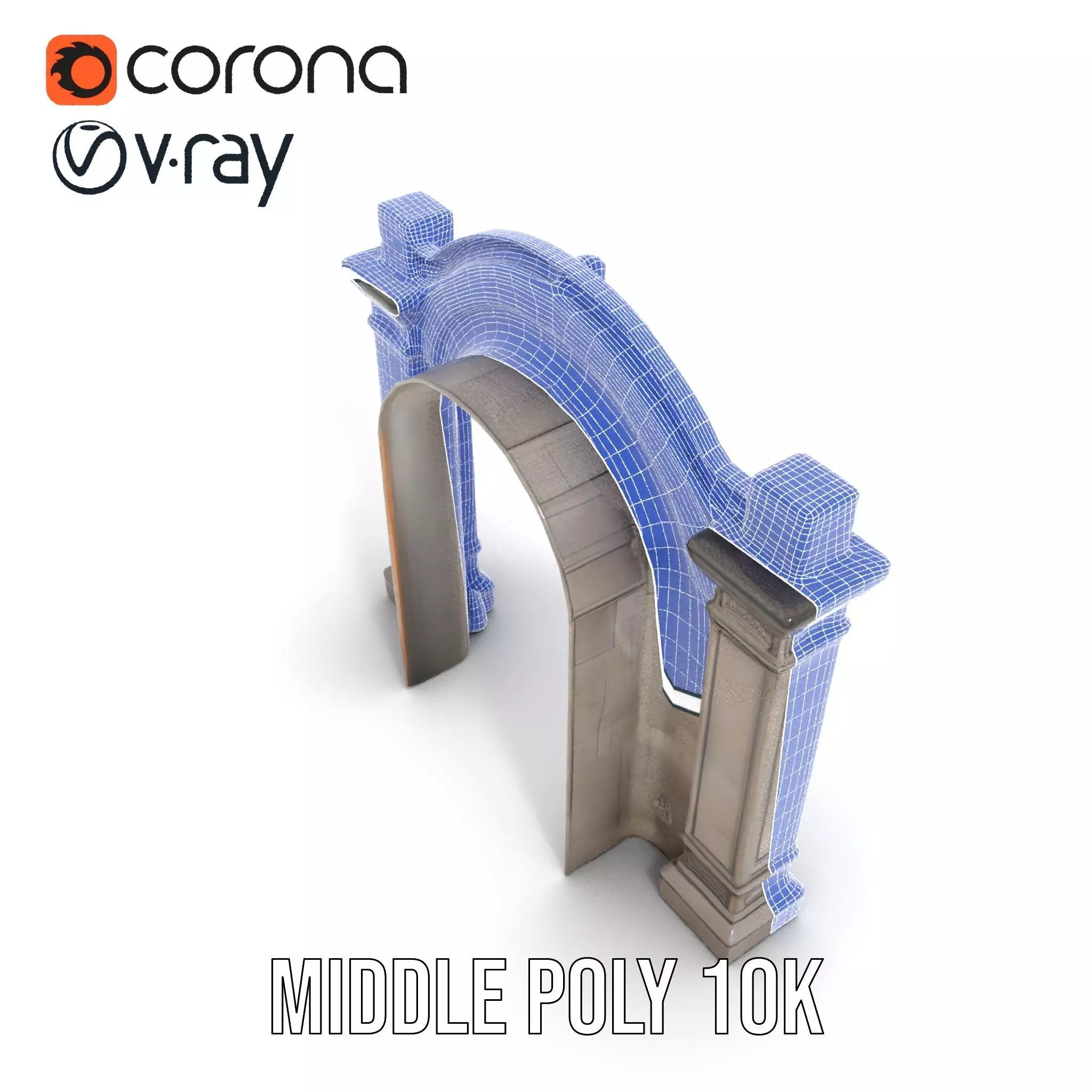 Classic Stone Arch model pack Low-poly 3D model_17