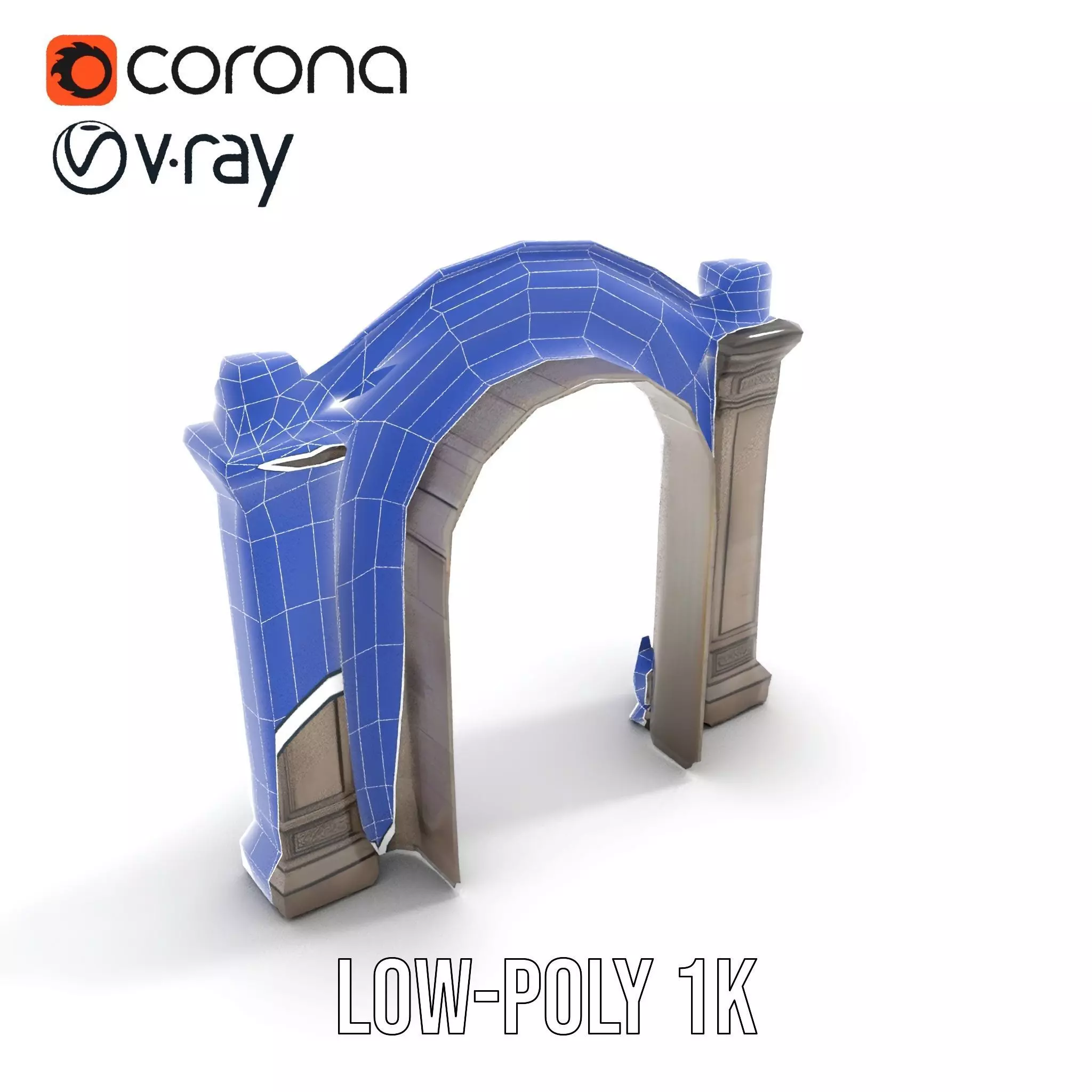 Classic Stone Arch model pack Low-poly 3D model_24