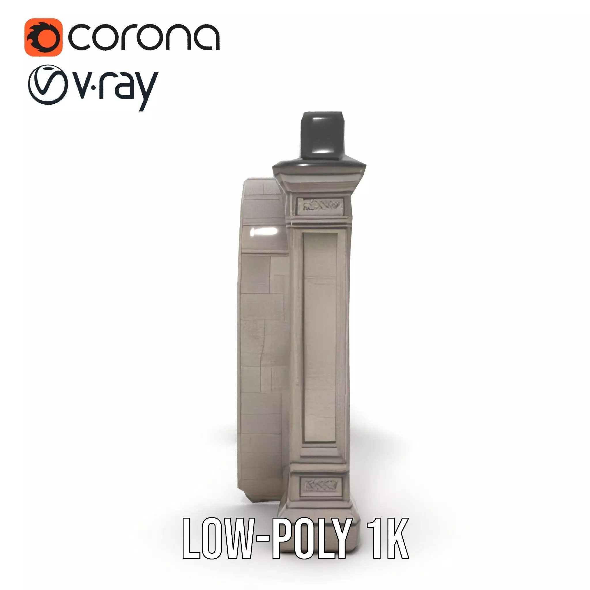 Classic Stone Arch model pack Low-poly 3D model_10