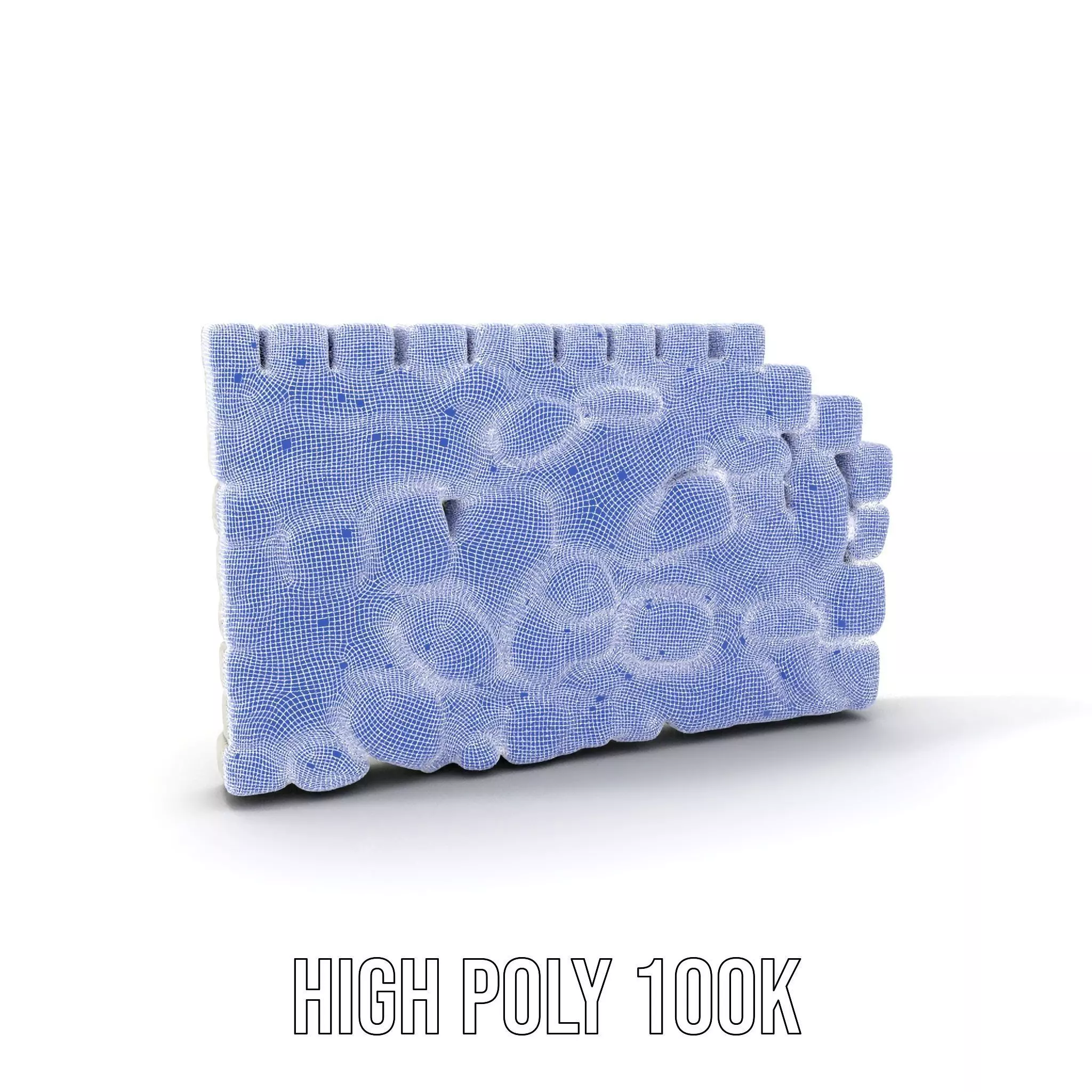 Mossy Stone Wall model pack Low-poly 3D model_5