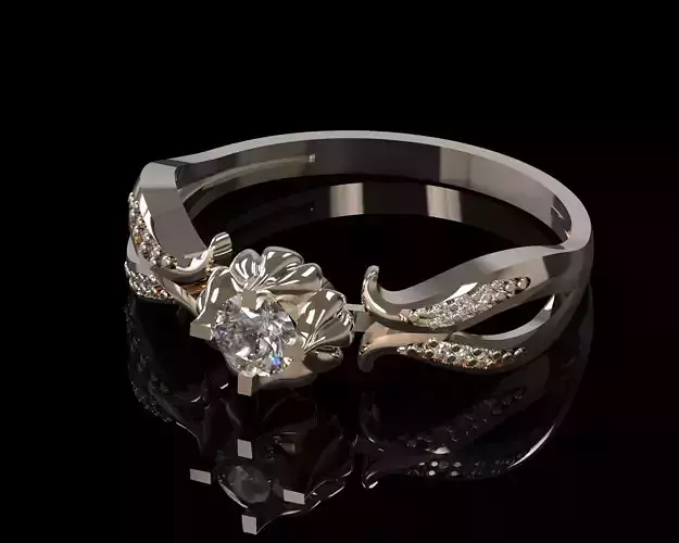 Elegant Bridal Jewelry Set  Ring and Earrings 