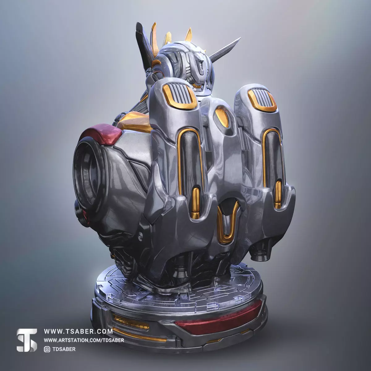 Gunbuster Bust 3D print model_2