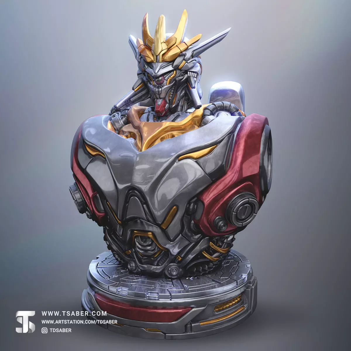 Gunbuster Bust 3D print model_1