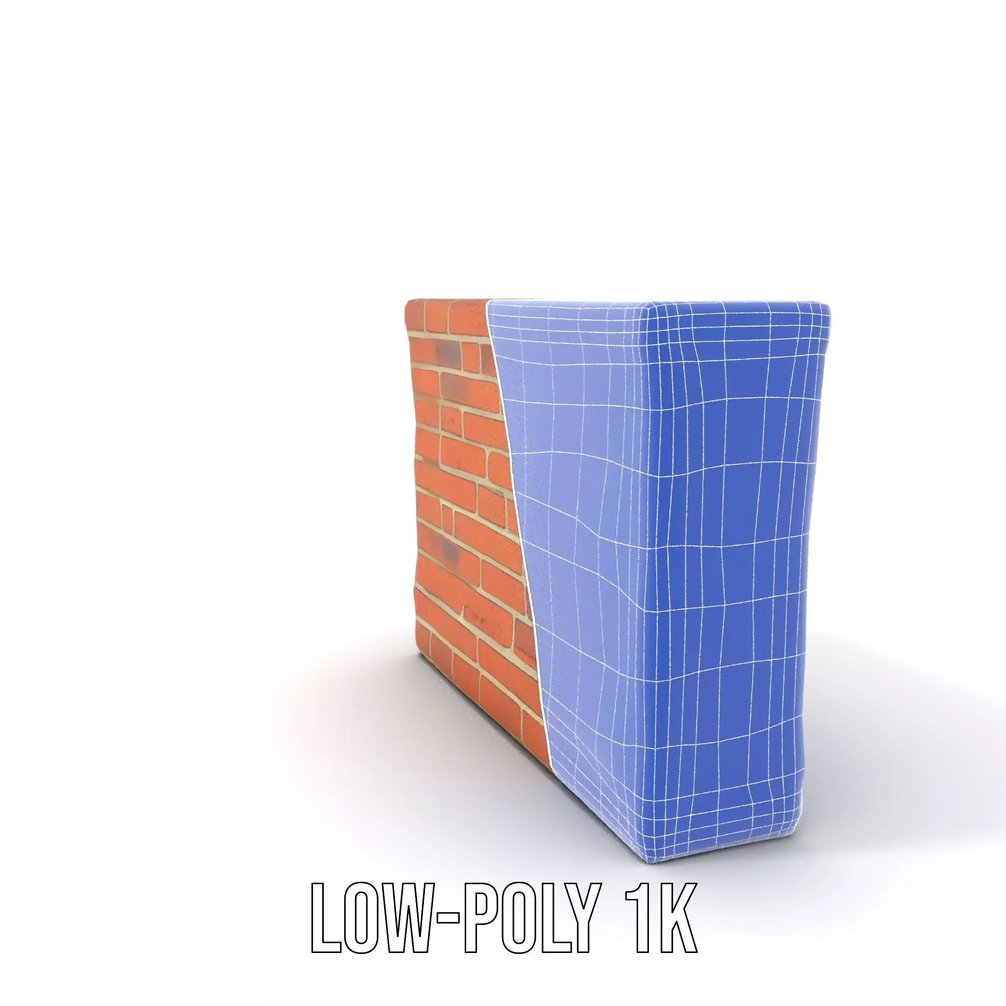 Rustic Brick Wall model pack Low-poly 3D model_32
