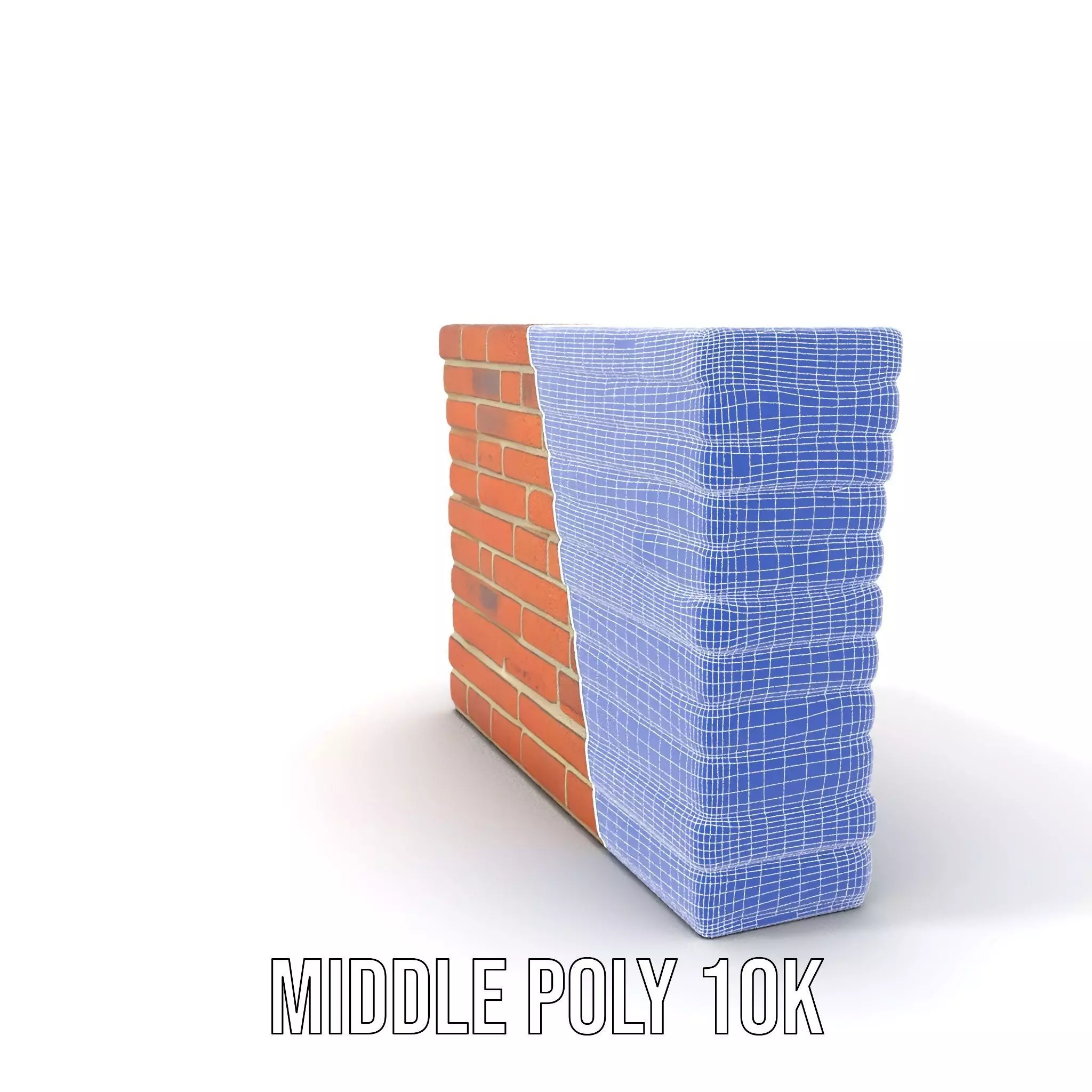 Rustic Brick Wall model pack Low-poly 3D model_25
