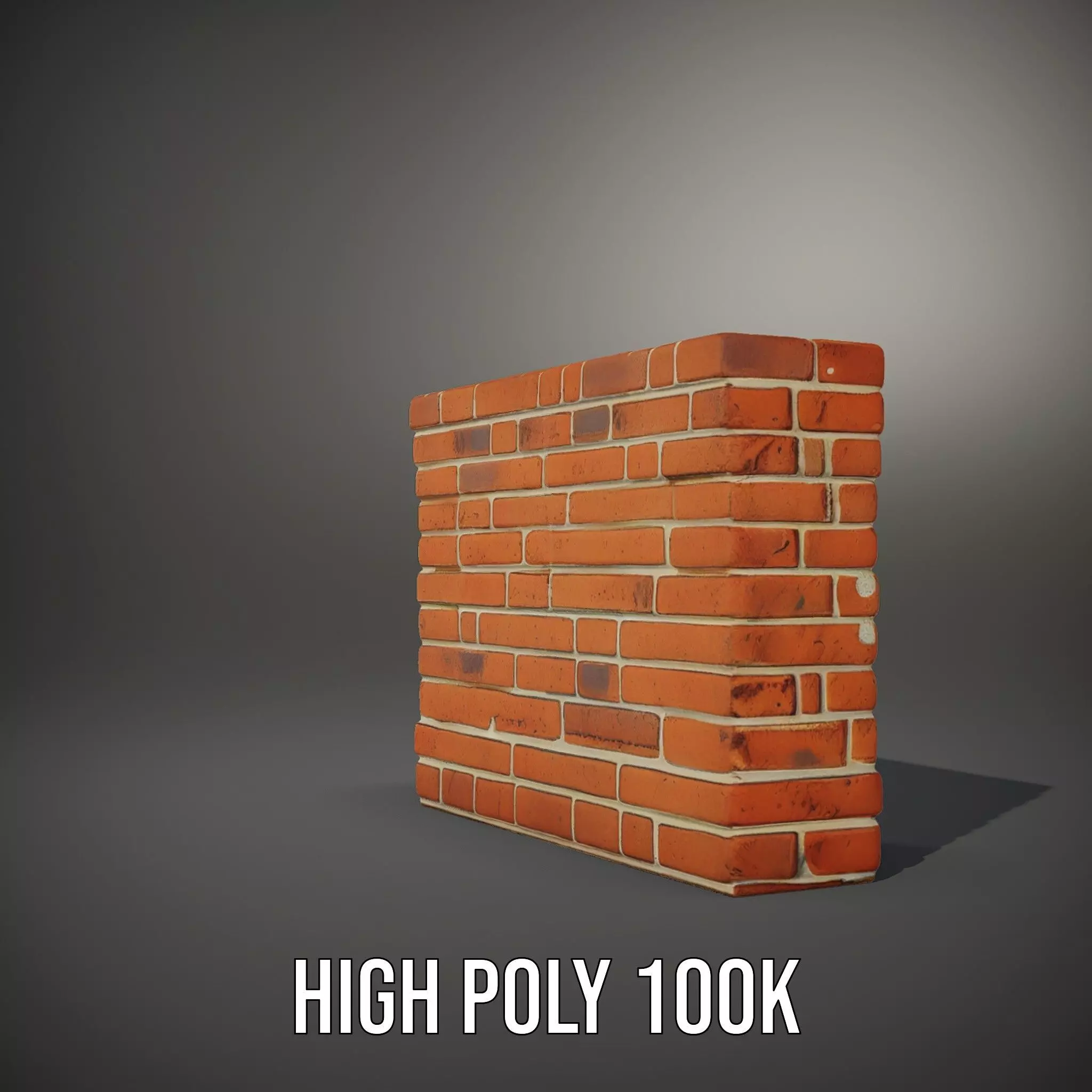 Rustic Brick Wall model pack Low-poly 3D model_11