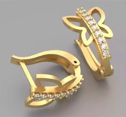 Earring Butterfly R-001