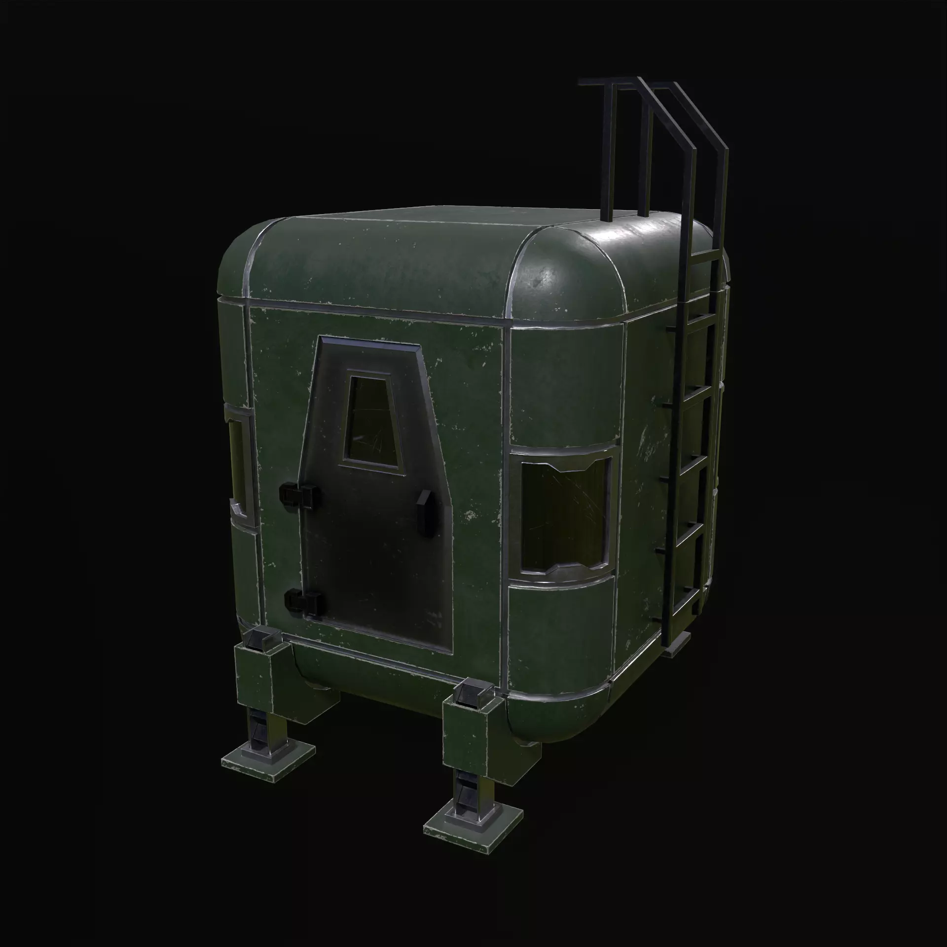 Modular Sci Fi House PBR Low-poly 3D model_17