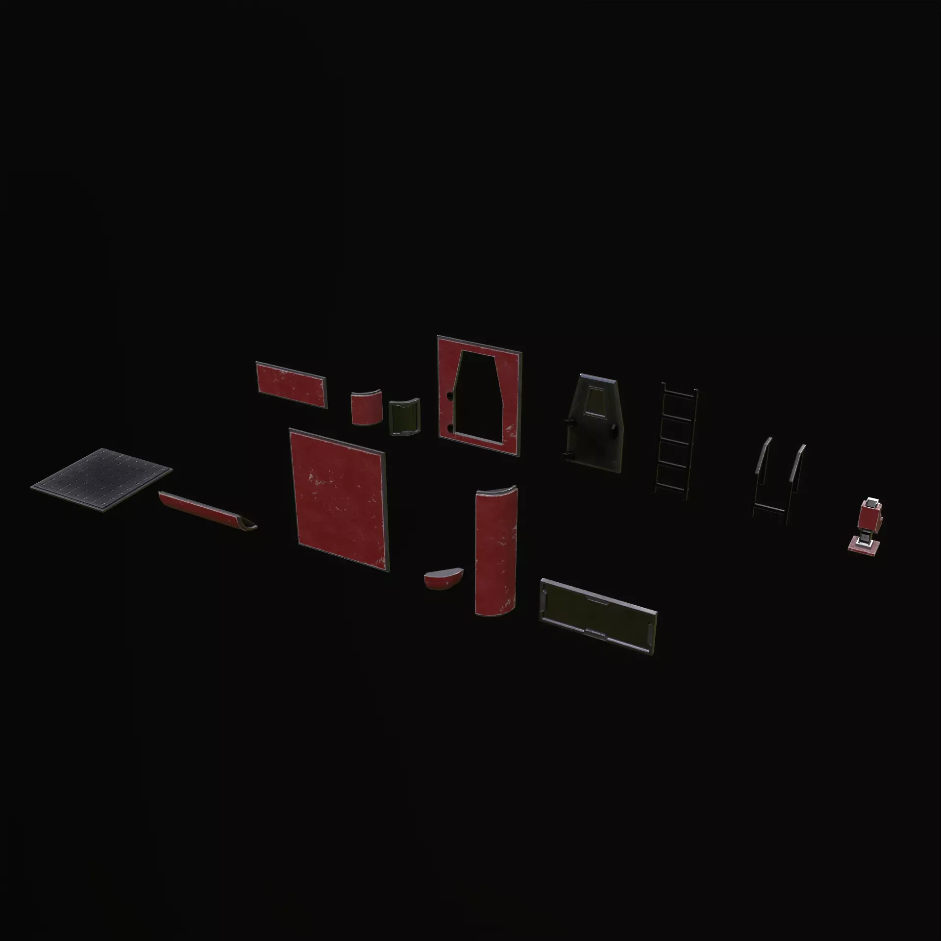 Modular Sci Fi House PBR Low-poly 3D model_34