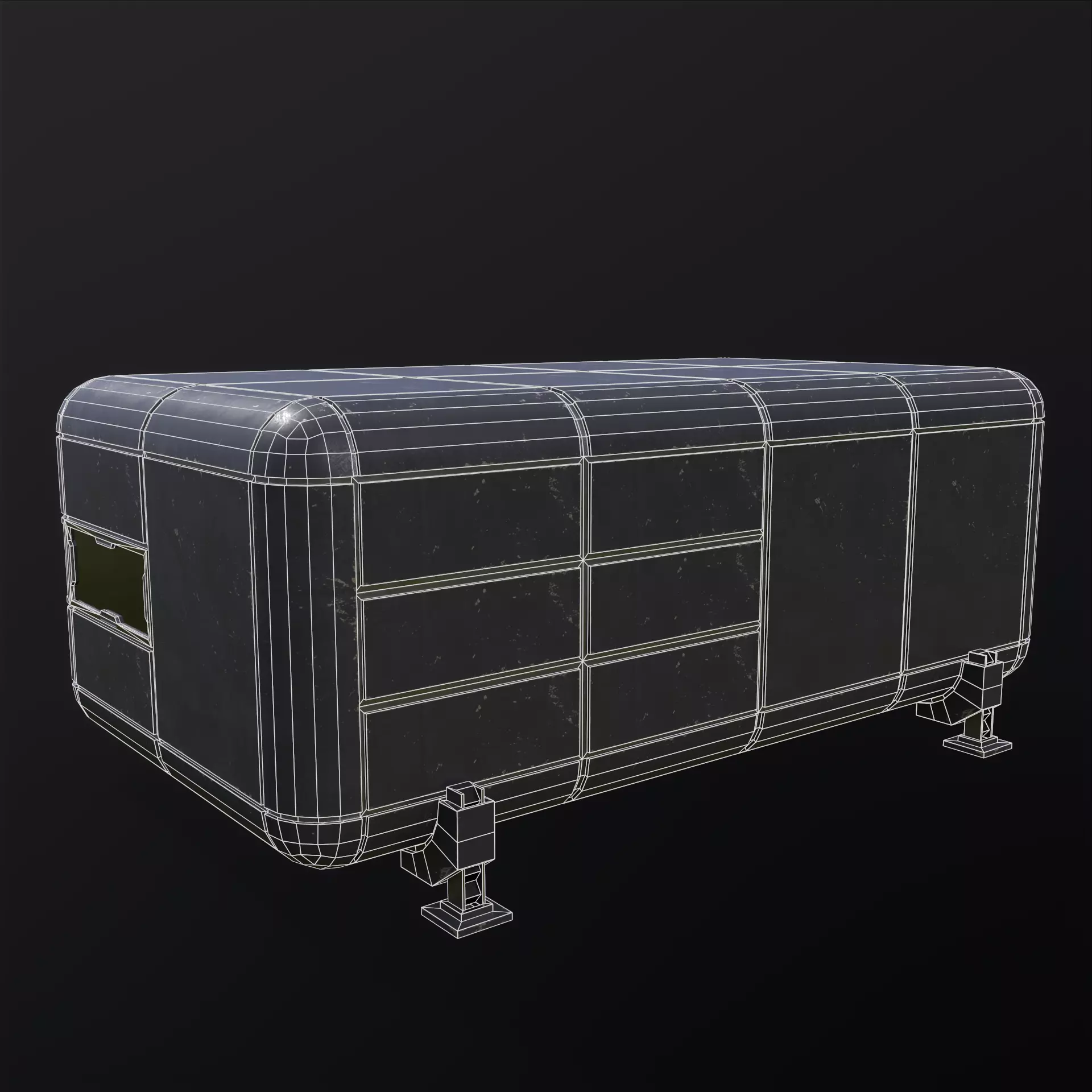 Modular Sci Fi House PBR Low-poly 3D model_32