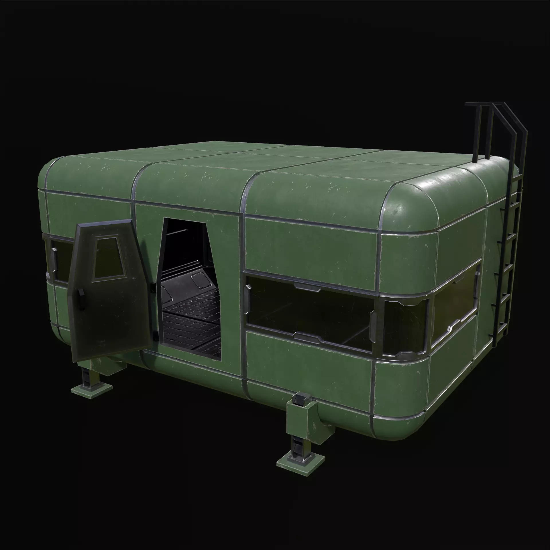 Modular Sci Fi House PBR Low-poly 3D model_22