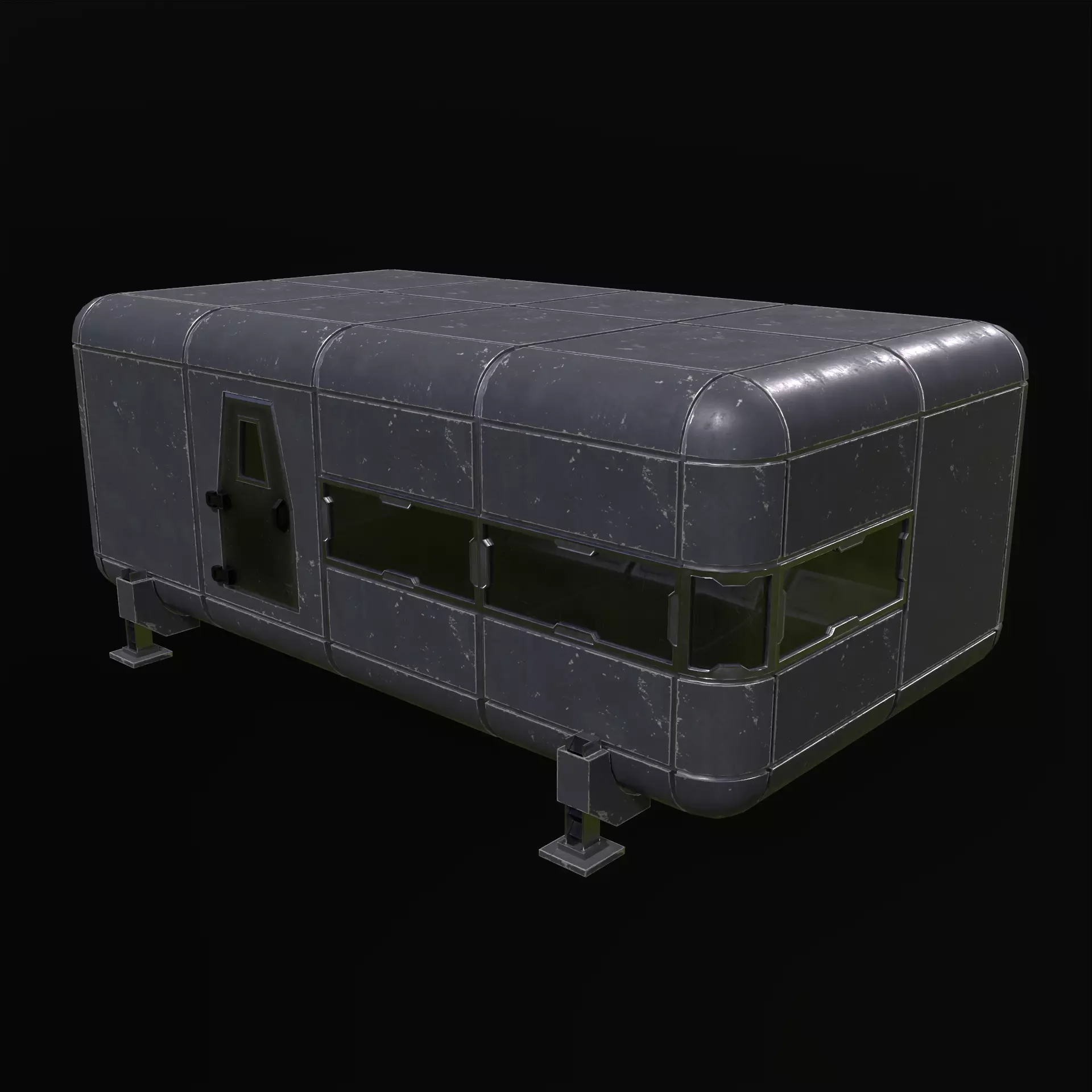 Modular Sci Fi House PBR Low-poly 3D model_25