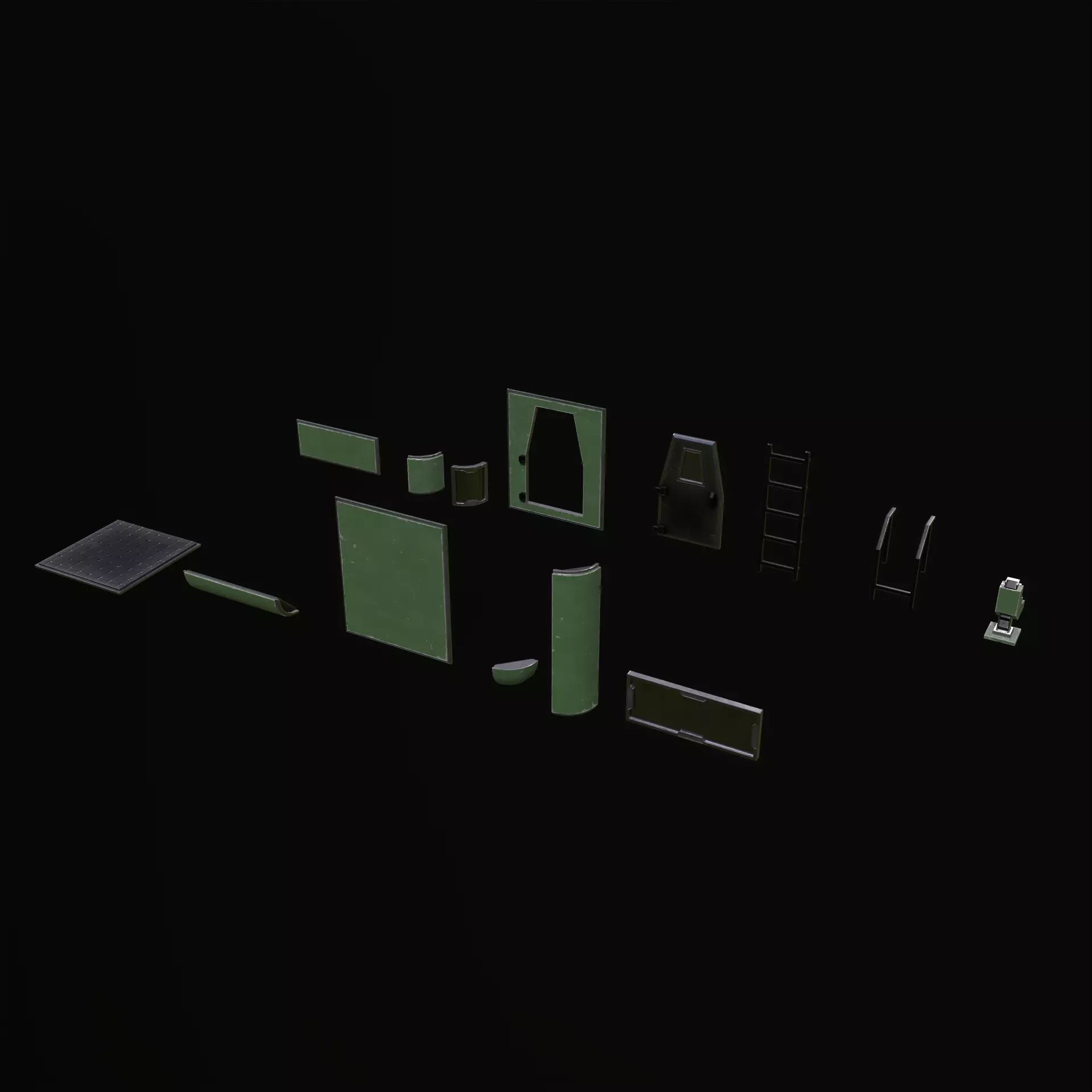 Modular Sci Fi House PBR Low-poly 3D model_37