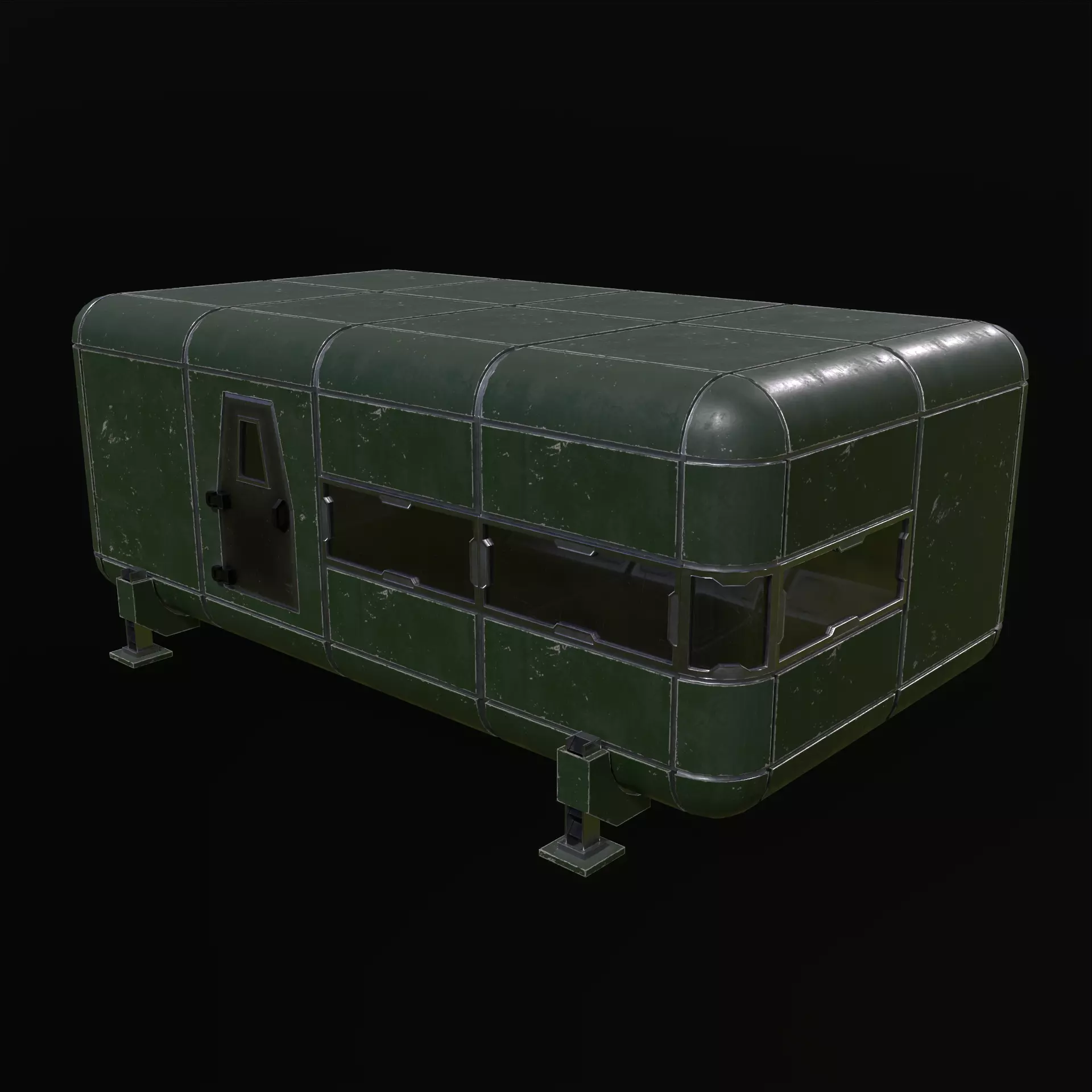 Modular Sci Fi House PBR Low-poly 3D model_13