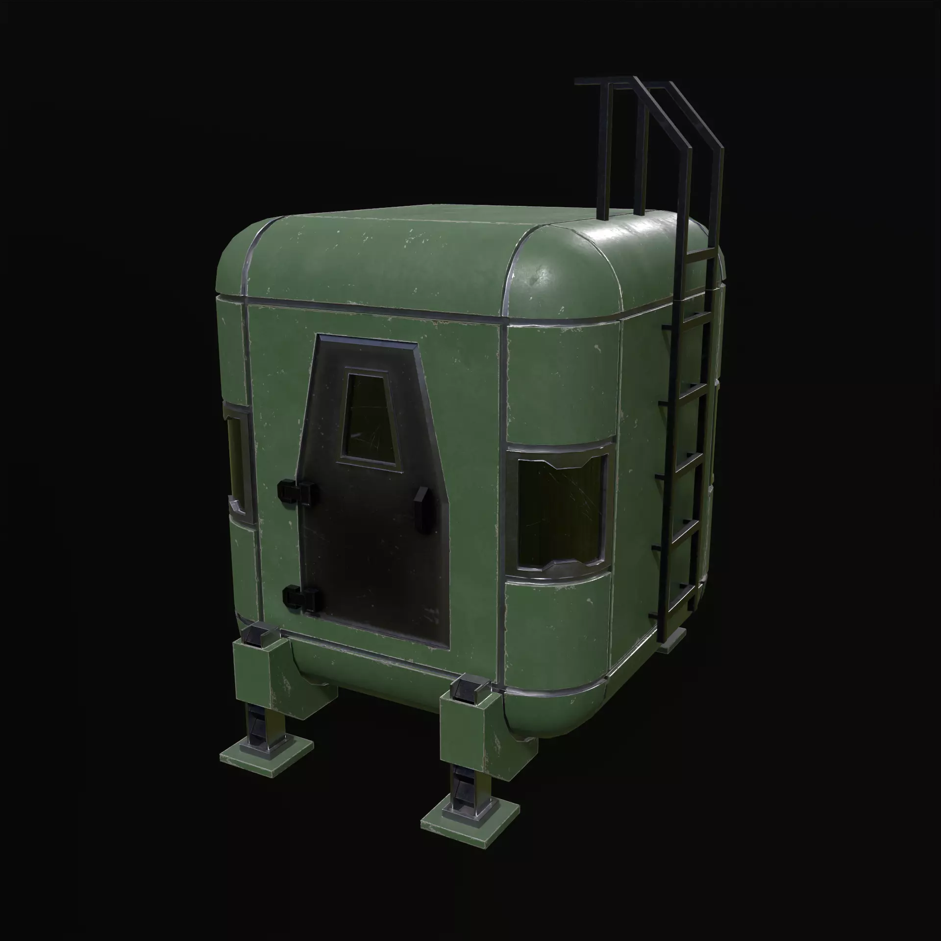 Modular Sci Fi House PBR Low-poly 3D model_23