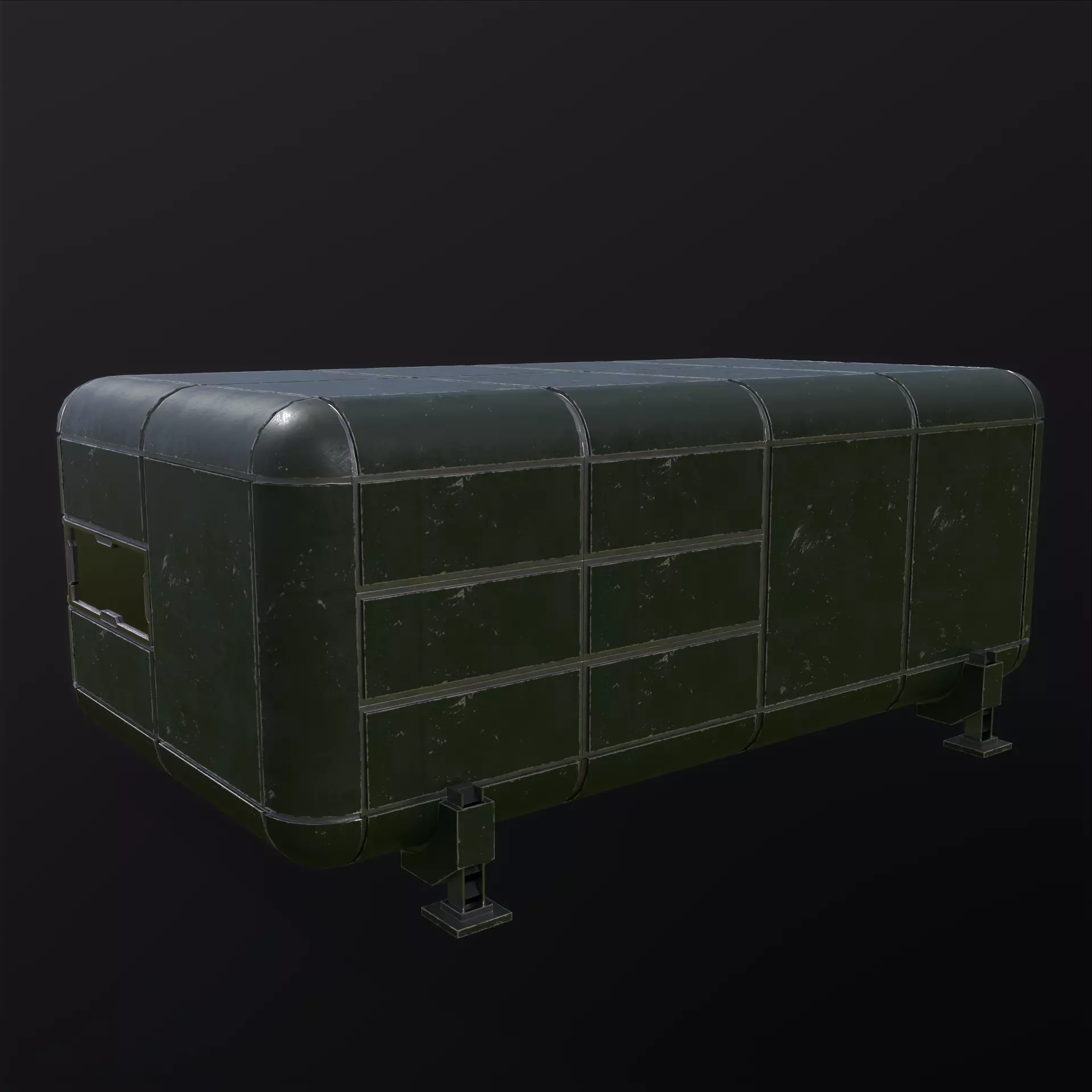 Modular Sci Fi House PBR Low-poly 3D model_14