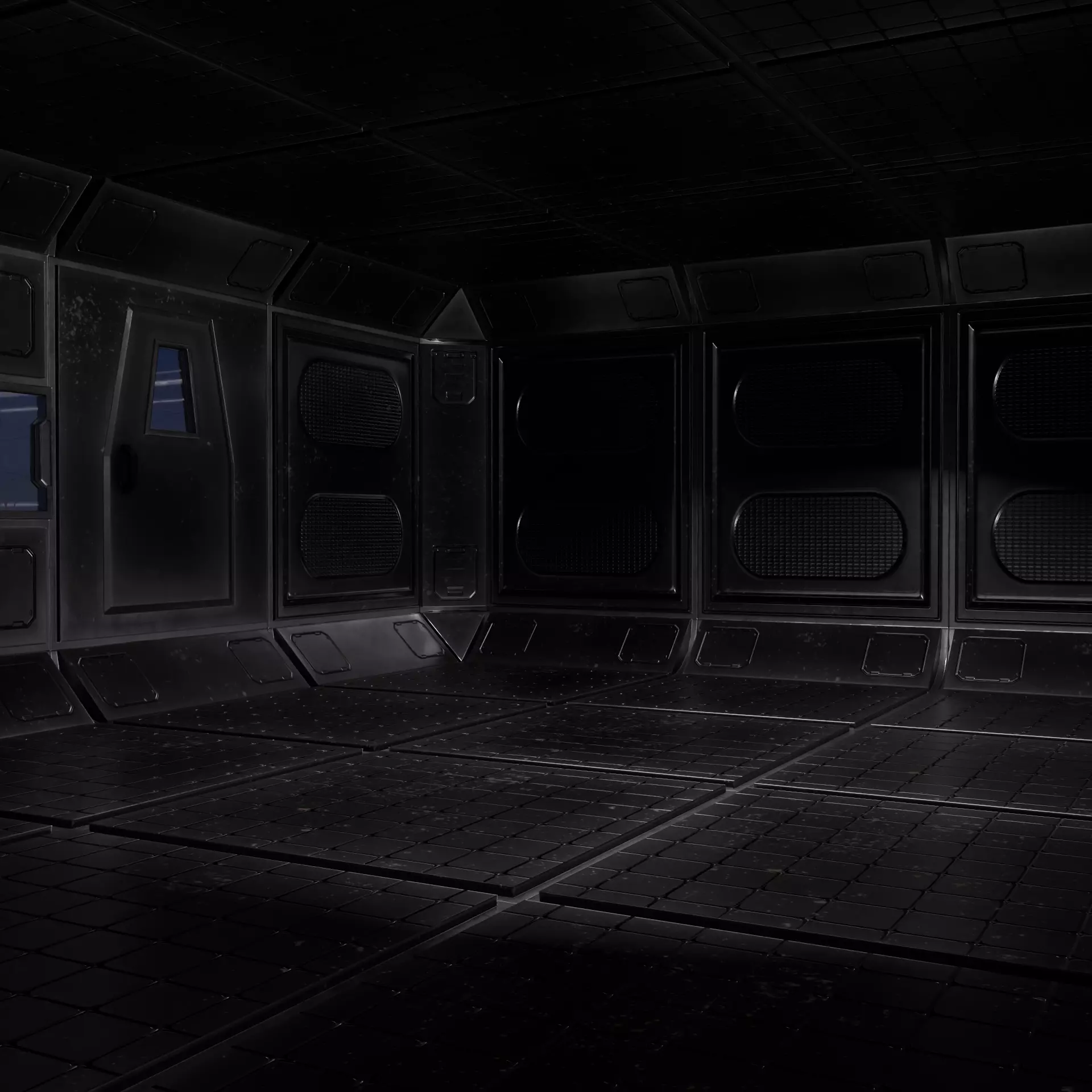 Modular Sci Fi House PBR Low-poly 3D model_33