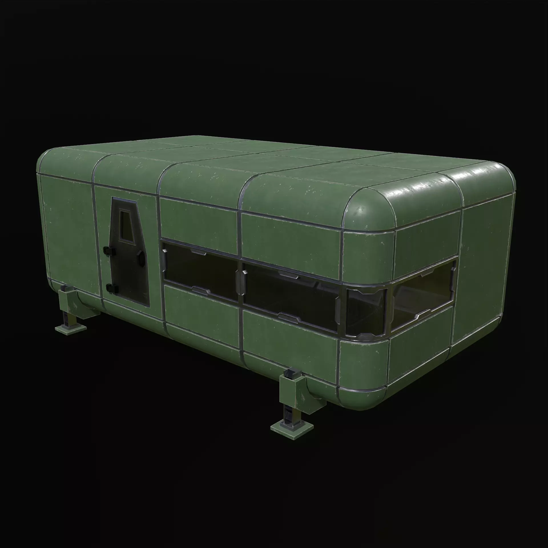 Modular Sci Fi House PBR Low-poly 3D model_19