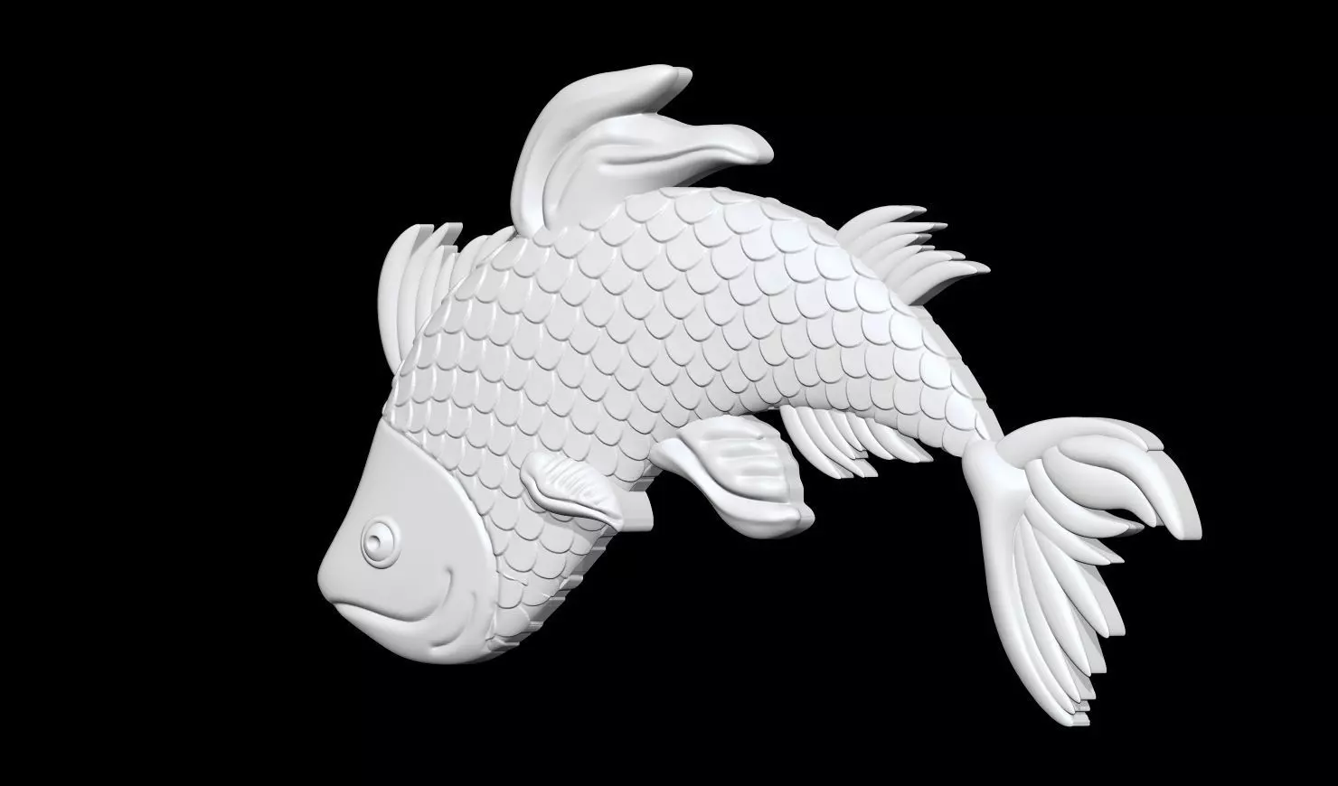 Fish Relief 3D Printable Model 3D print model_8