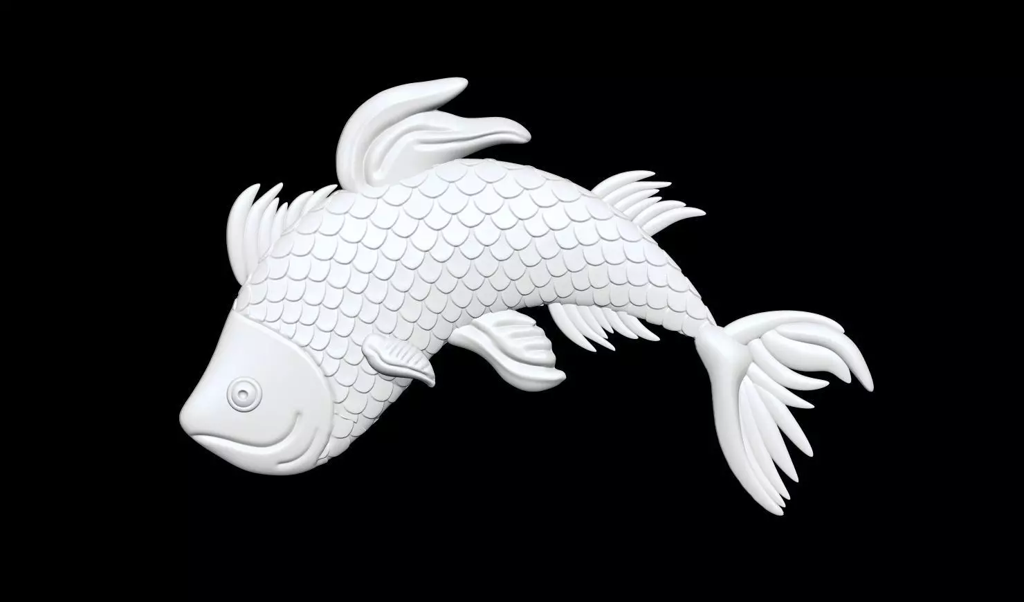 Fish Relief 3D Printable Model 3D print model_3