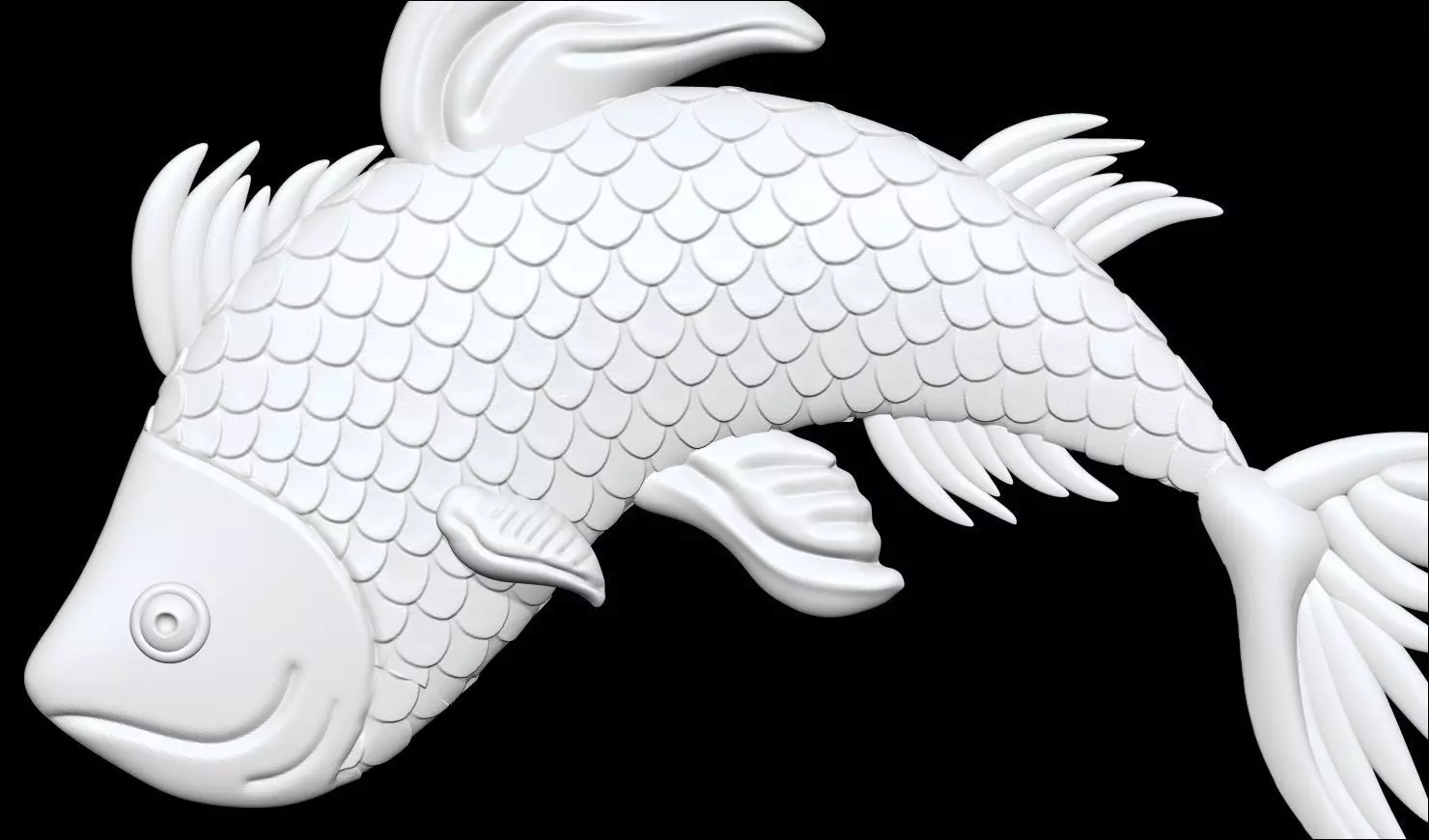 Fish Relief 3D Printable Model 3D print model_7