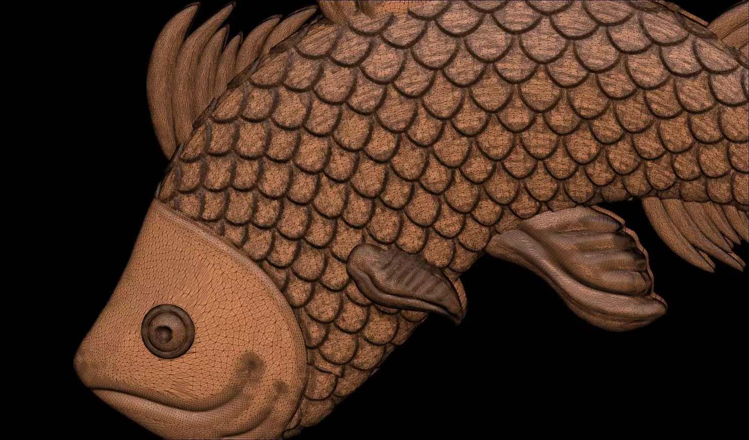 Fish Relief 3D Printable Model 3D print model_16