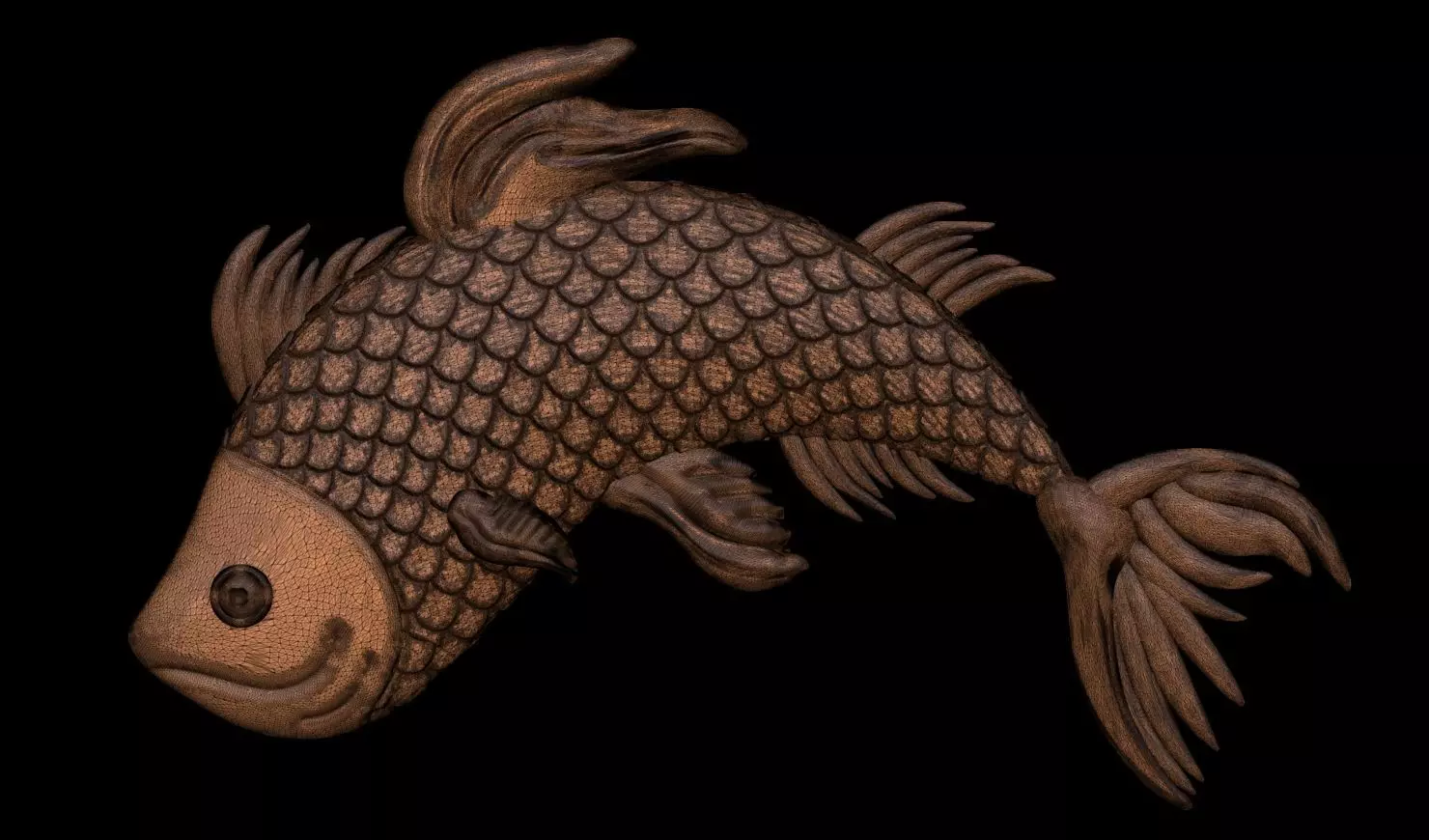 Fish Relief 3D Printable Model 3D print model_15