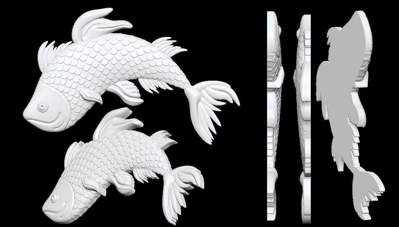 Fish Relief 3D Printable Model 3D print model_14