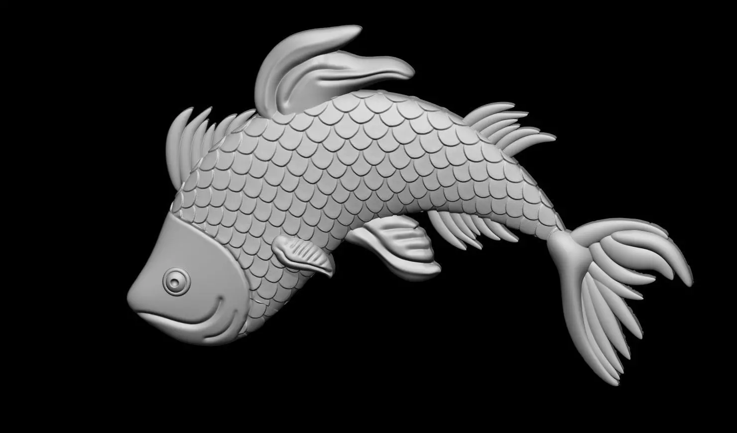 Fish Relief 3D Printable Model 3D print model_0