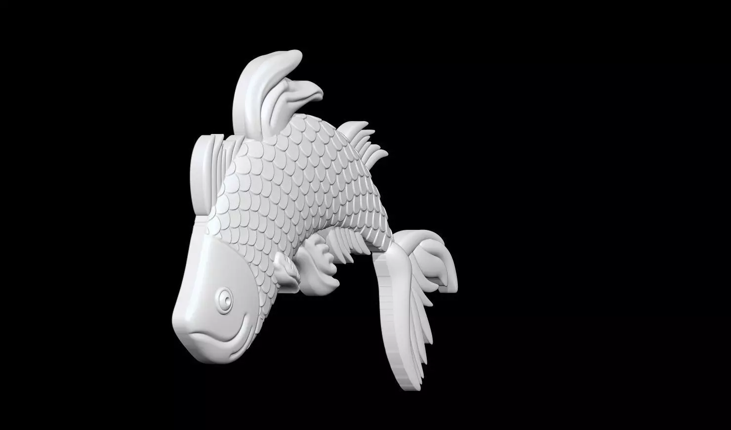 Fish Relief 3D Printable Model 3D print model_5