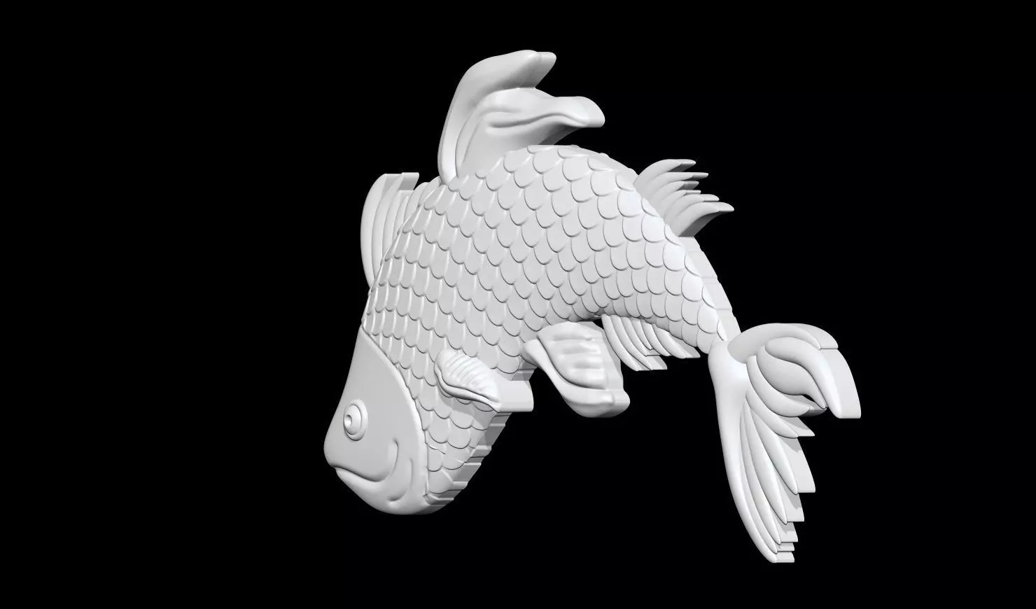 Fish Relief 3D Printable Model 3D print model_9