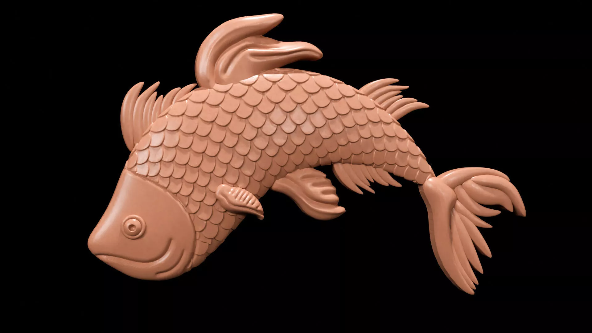 Fish Relief 3D Printable Model 3D print model