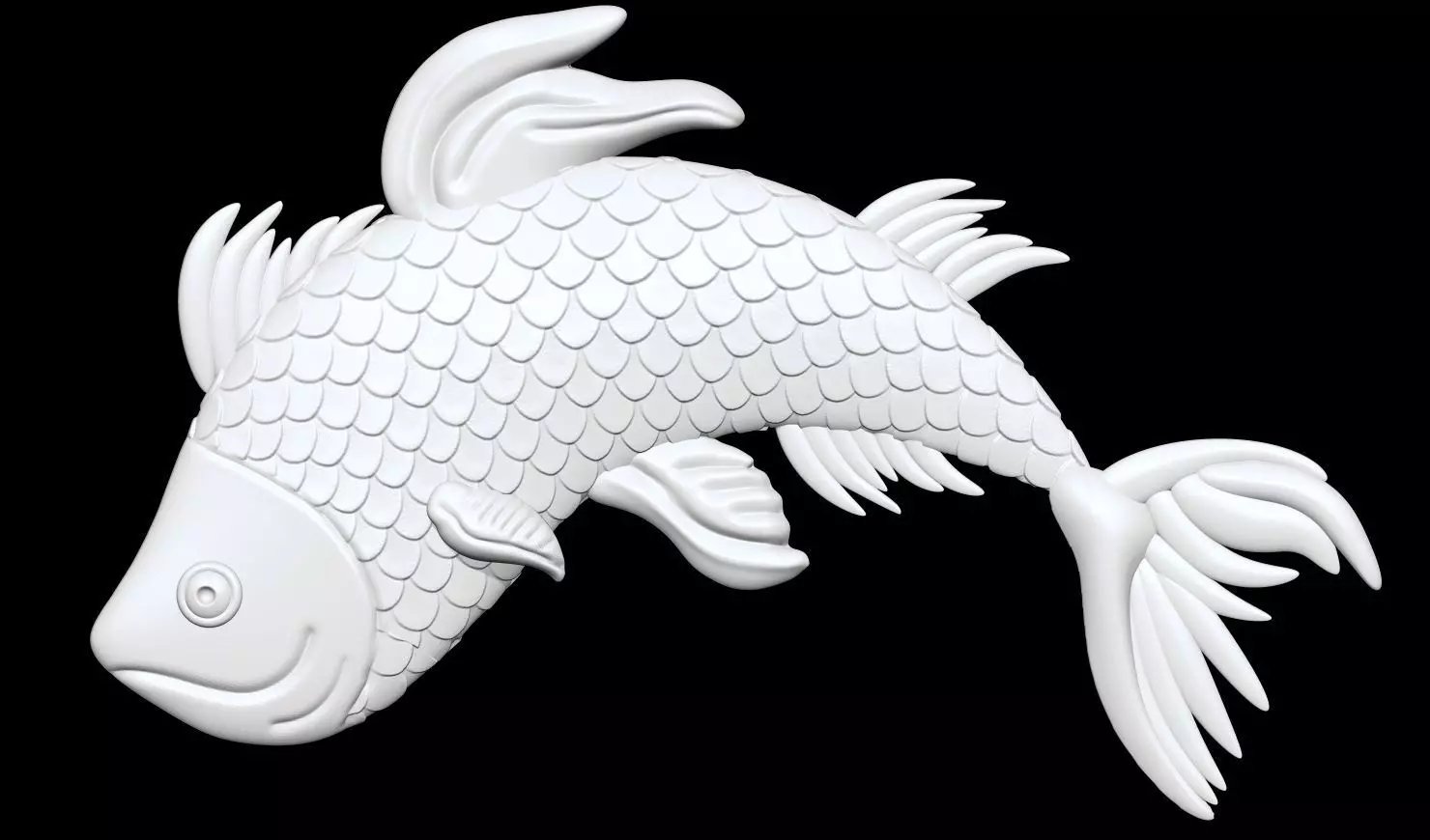 Fish Relief 3D Printable Model 3D print model_6